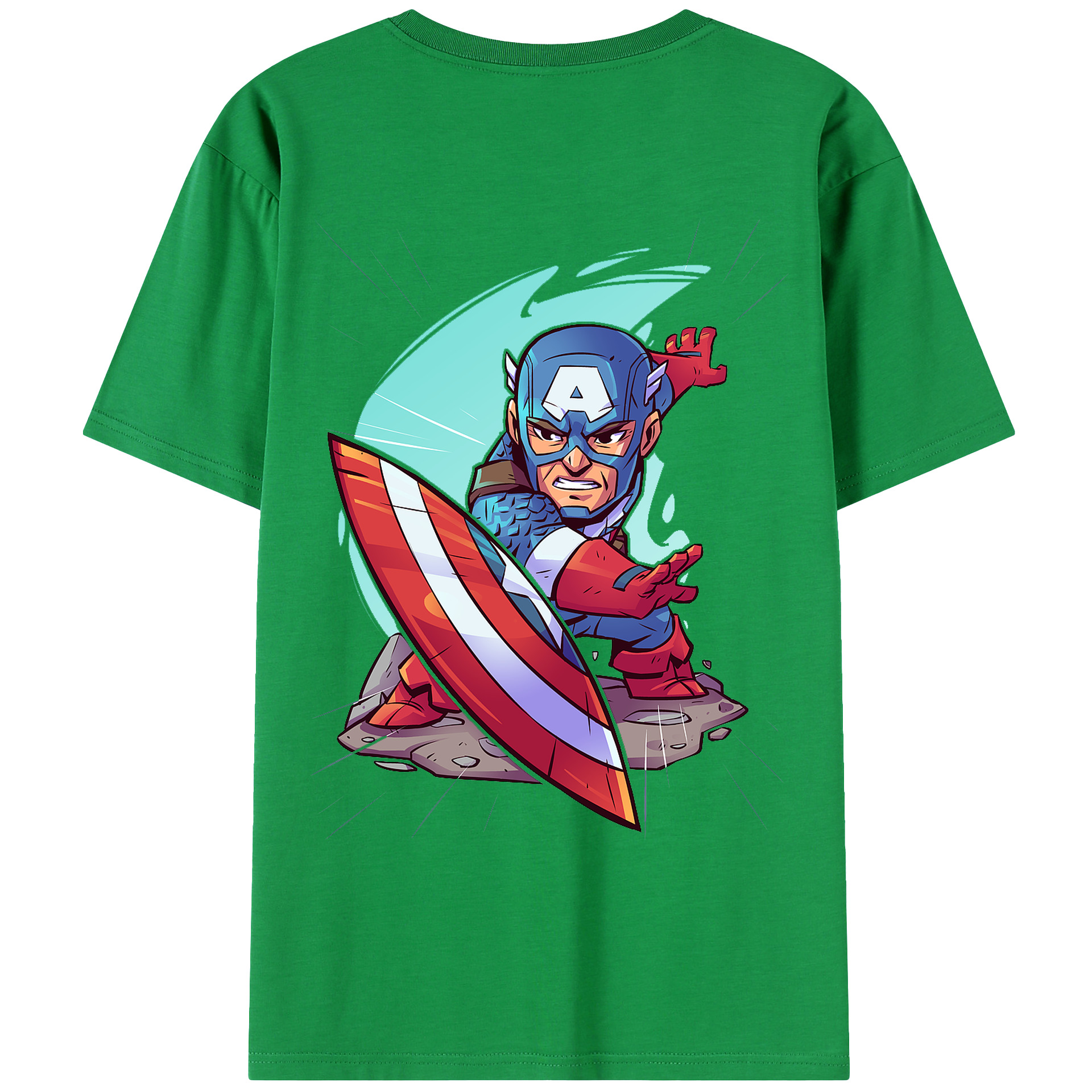 （画像用） アベンジャーズ The Avengers 綿100％ メンズ半袖Tシャツ（バックプリント） 通気性