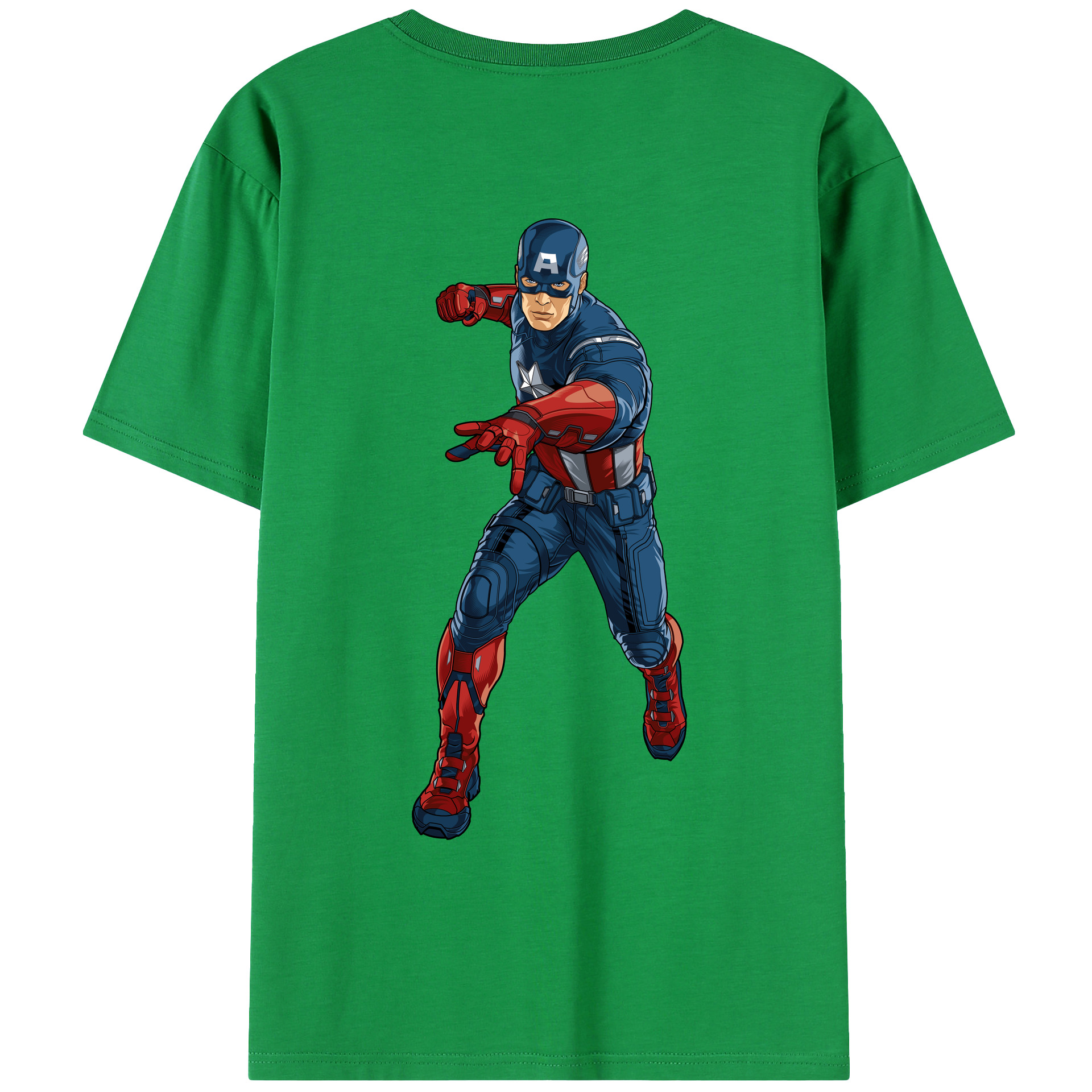 （画像用） アベンジャーズ The Avengers 綿100％ メンズ半袖Tシャツ（バックプリント） 通気性