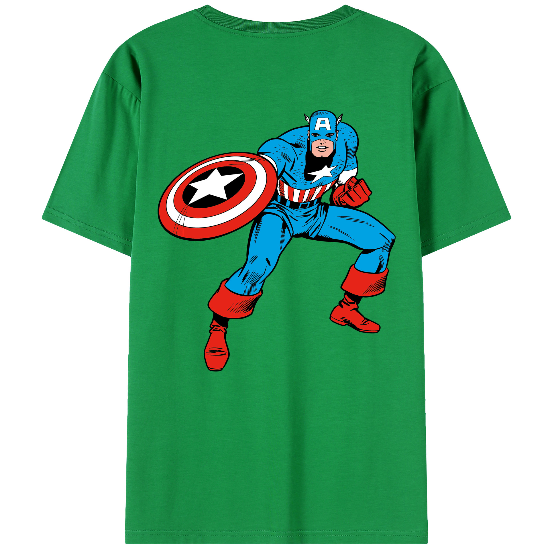 （画像用） アベンジャーズ The Avengers 綿100％ メンズ半袖Tシャツ（バックプリント） 通気性