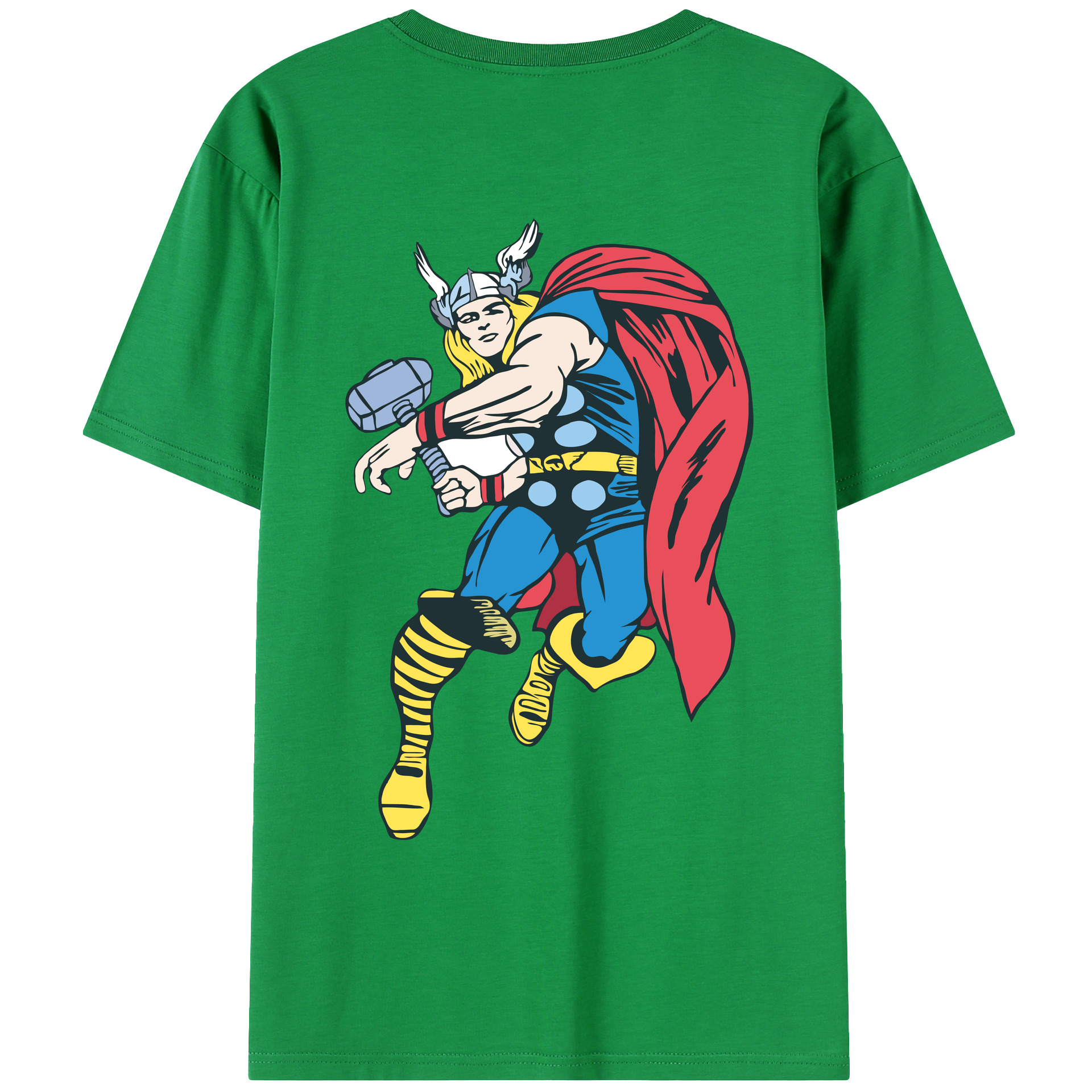 （画像用） アベンジャーズ The Avengers 綿100％ メンズ半袖Tシャツ（バックプリント） 通気性