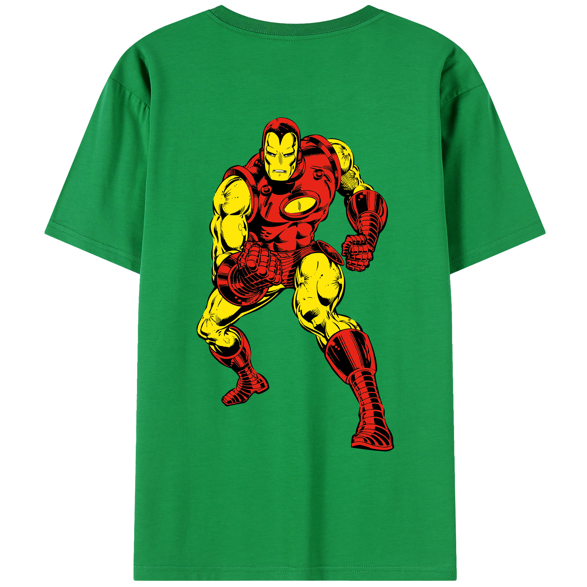 （画像用） アベンジャーズ The Avengers 綿100％ メンズ半袖Tシャツ（バックプリント） 通気性