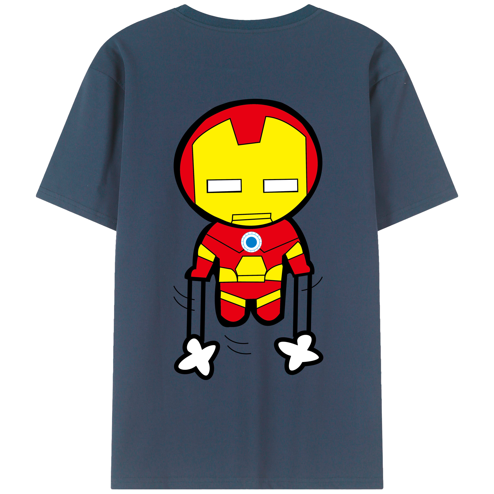 （画像用） アベンジャーズ The Avengers 綿100％ メンズ半袖Tシャツ（バックプリント） 通気性