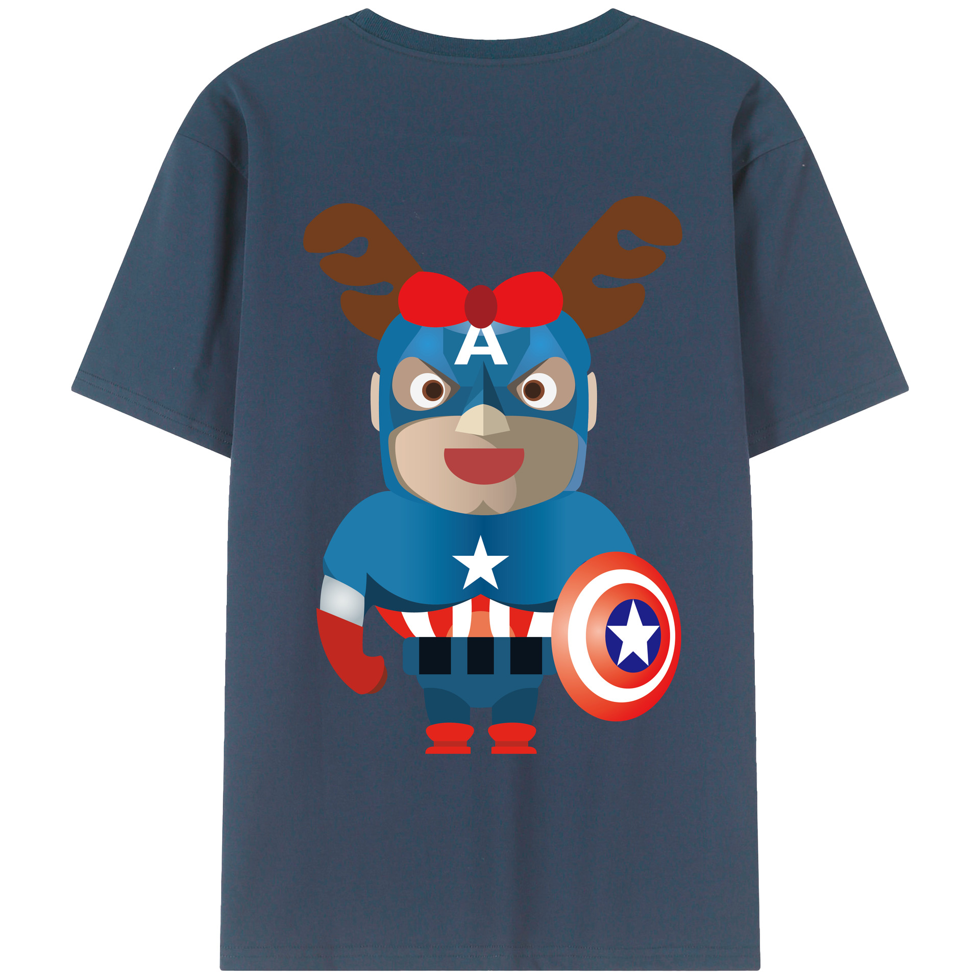 （画像用） アベンジャーズ The Avengers 綿100％ メンズ半袖Tシャツ（バックプリント） 通気性