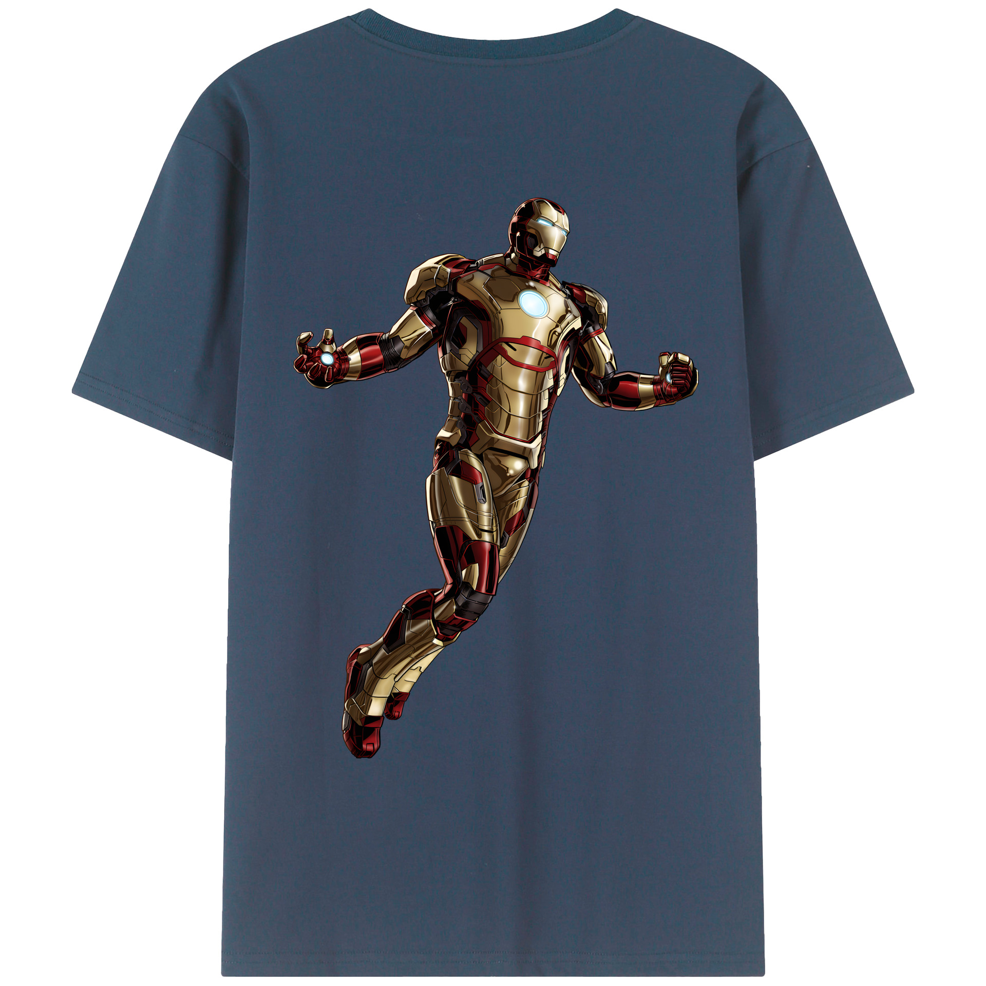 （画像用） アベンジャーズ The Avengers 綿100％ メンズ半袖Tシャツ（バックプリント） 通気性