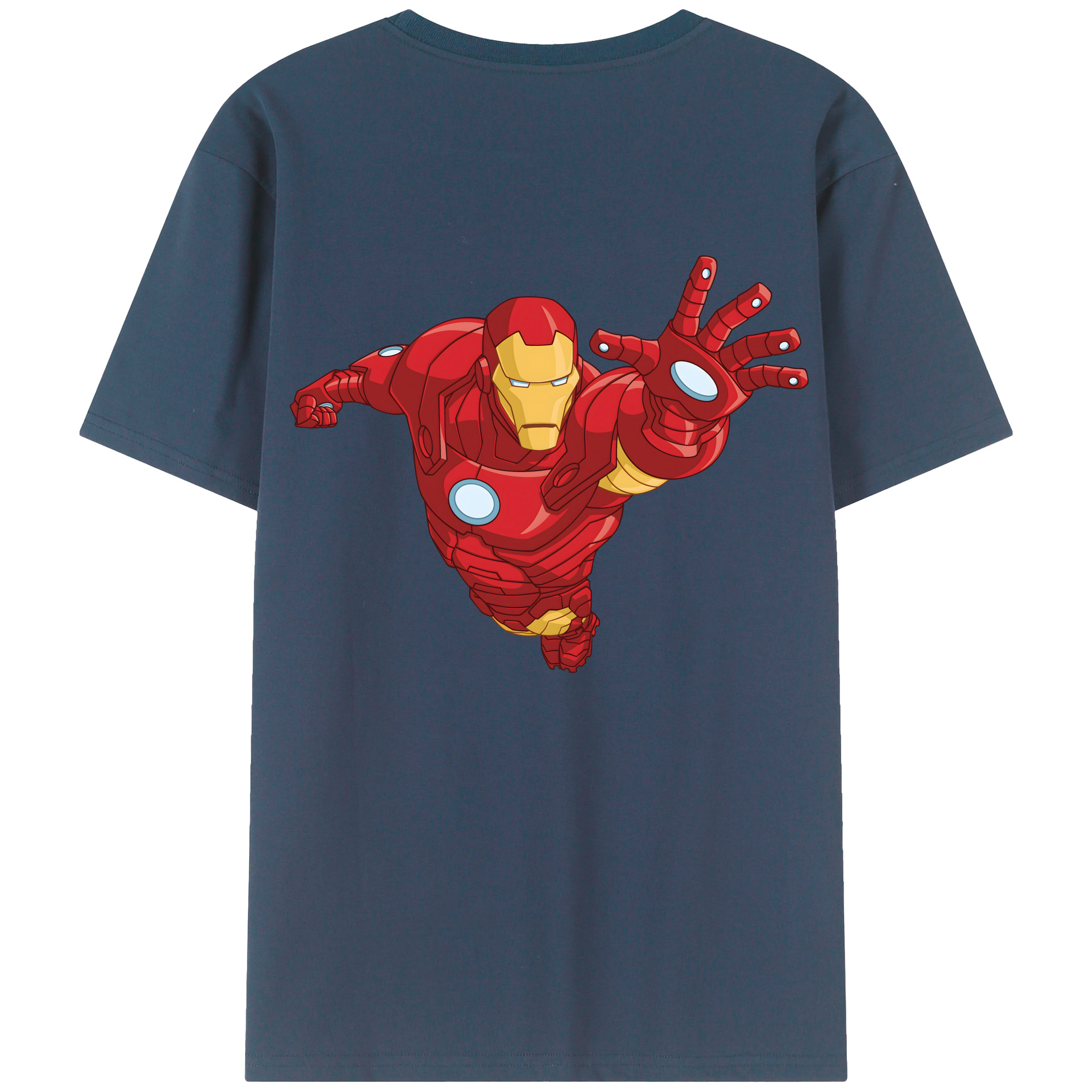 （画像用） アベンジャーズ The Avengers 綿100％ メンズ半袖Tシャツ（バックプリント） 通気性