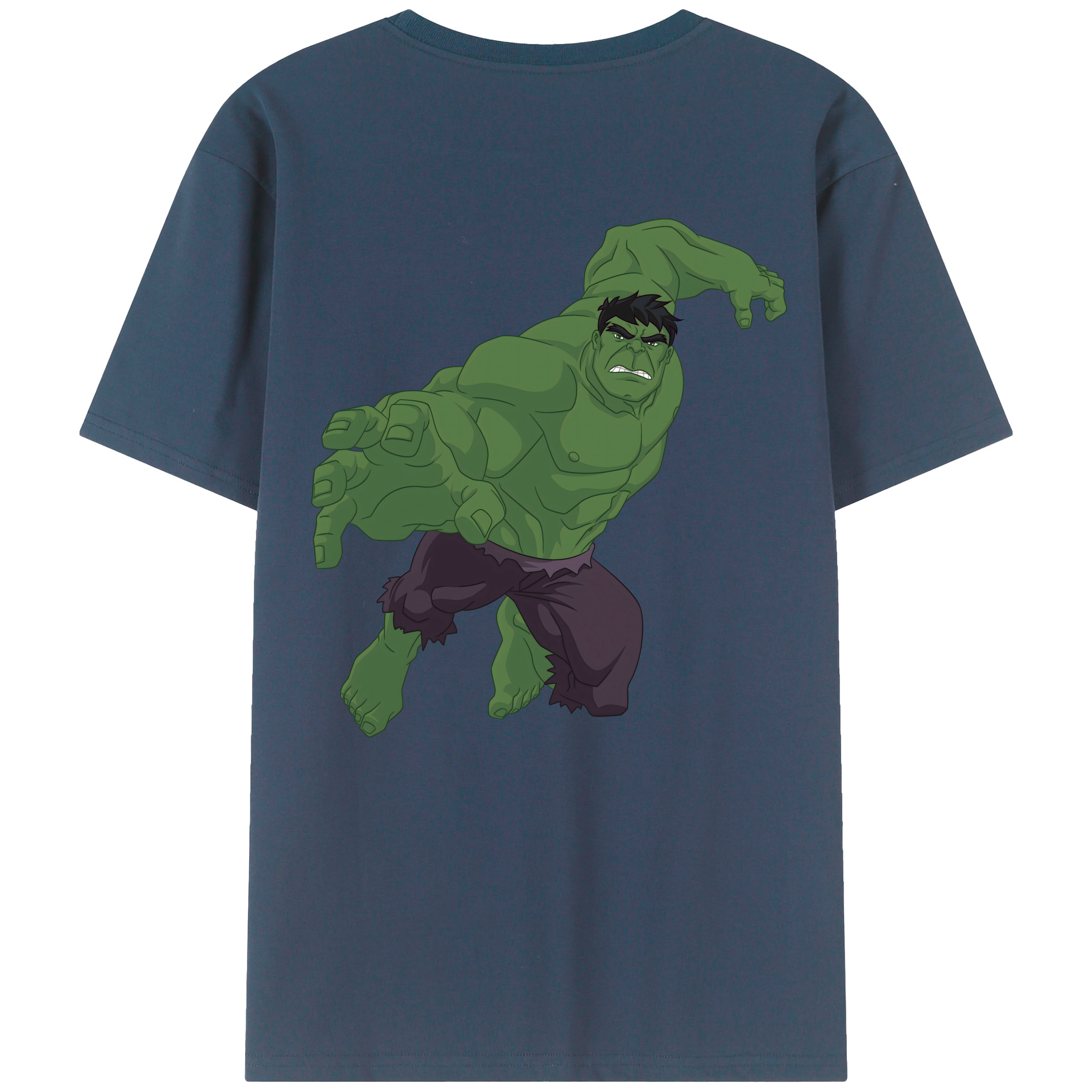 （画像用） アベンジャーズ The Avengers 綿100％ メンズ半袖Tシャツ（バックプリント） 通気性