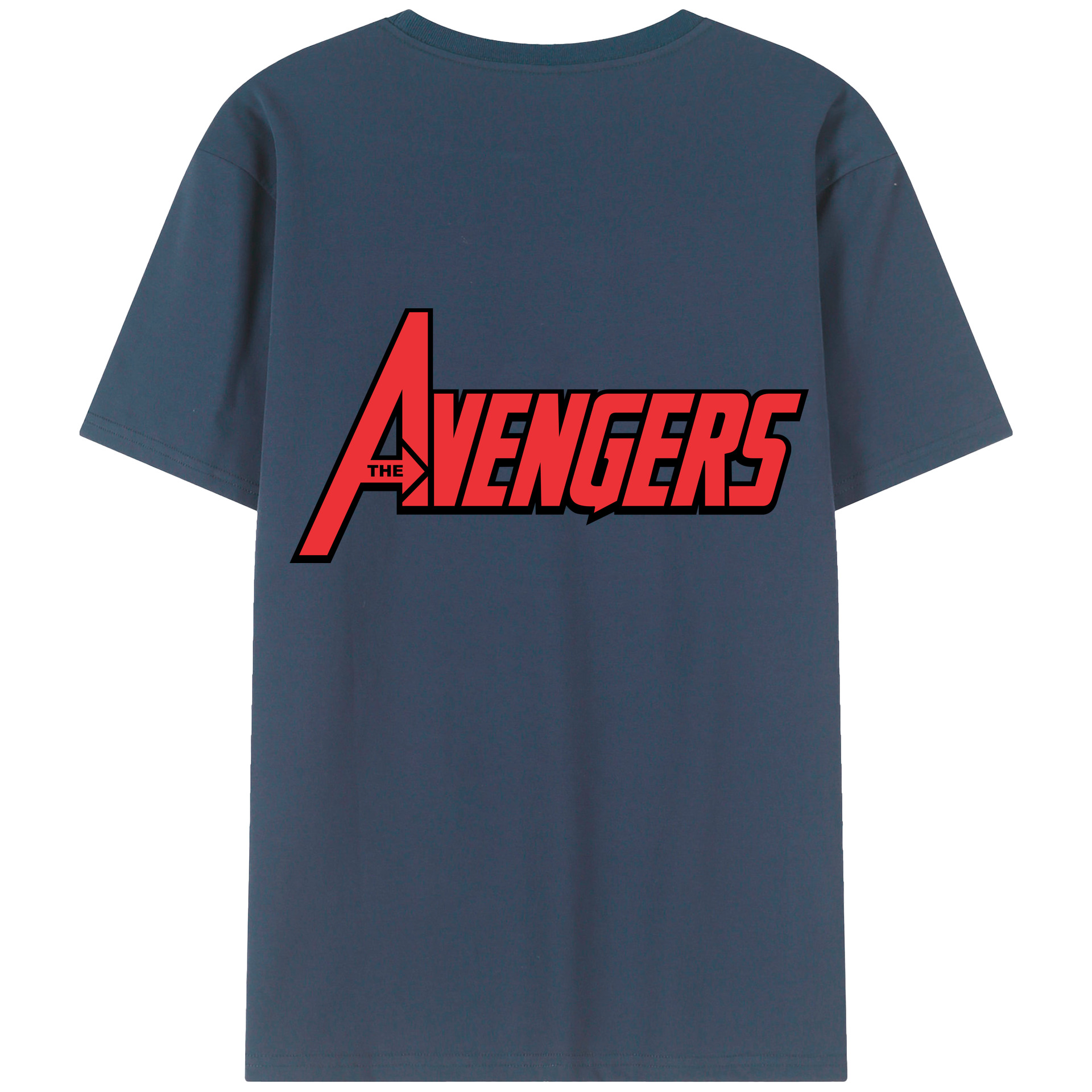 （画像用） アベンジャーズ The Avengers 綿100％ メンズ半袖Tシャツ（バックプリント） 通気性