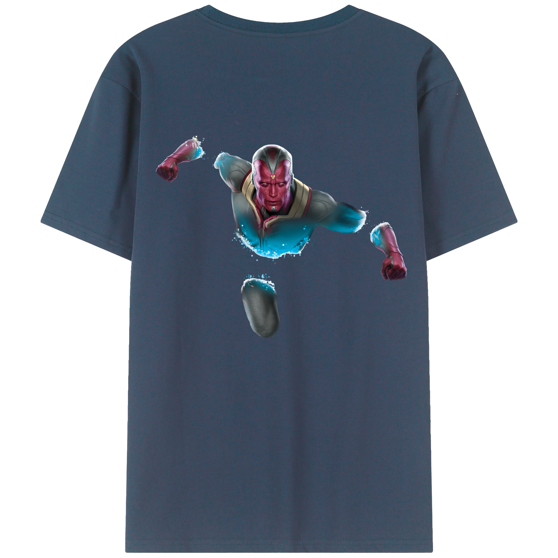 （画像用） アベンジャーズ The Avengers 綿100％ メンズ半袖Tシャツ（バックプリント） 通気性