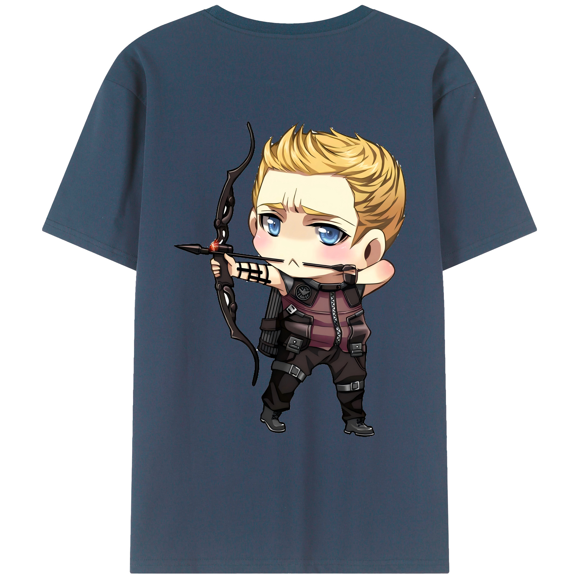 （画像用） アベンジャーズ The Avengers 綿100％ メンズ半袖Tシャツ（バックプリント） 通気性