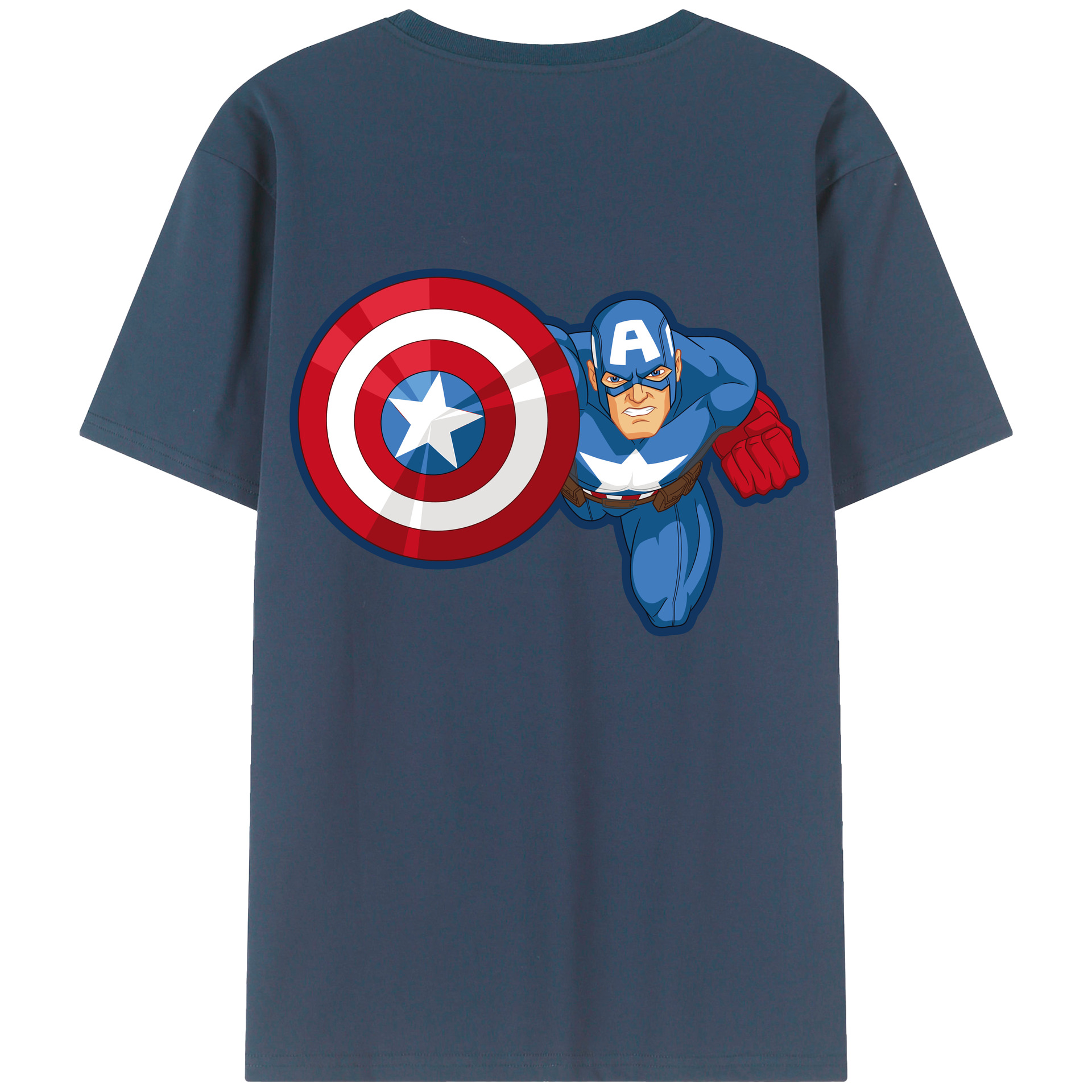 （画像用） アベンジャーズ The Avengers 綿100％ メンズ半袖Tシャツ（バックプリント） 通気性