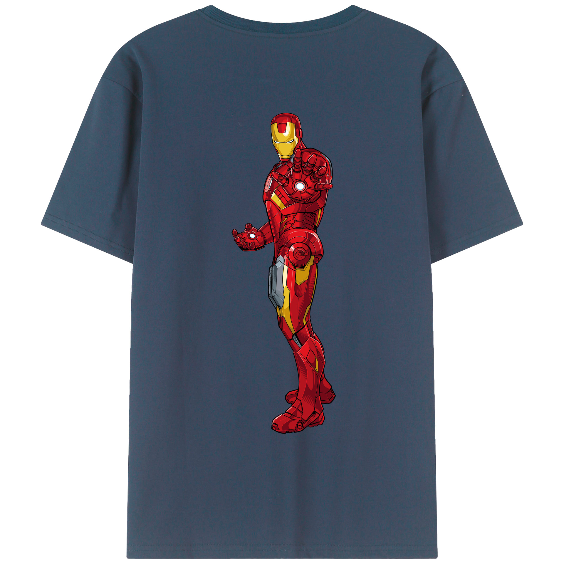 （画像用） アベンジャーズ The Avengers 綿100％ メンズ半袖Tシャツ（バックプリント） 通気性