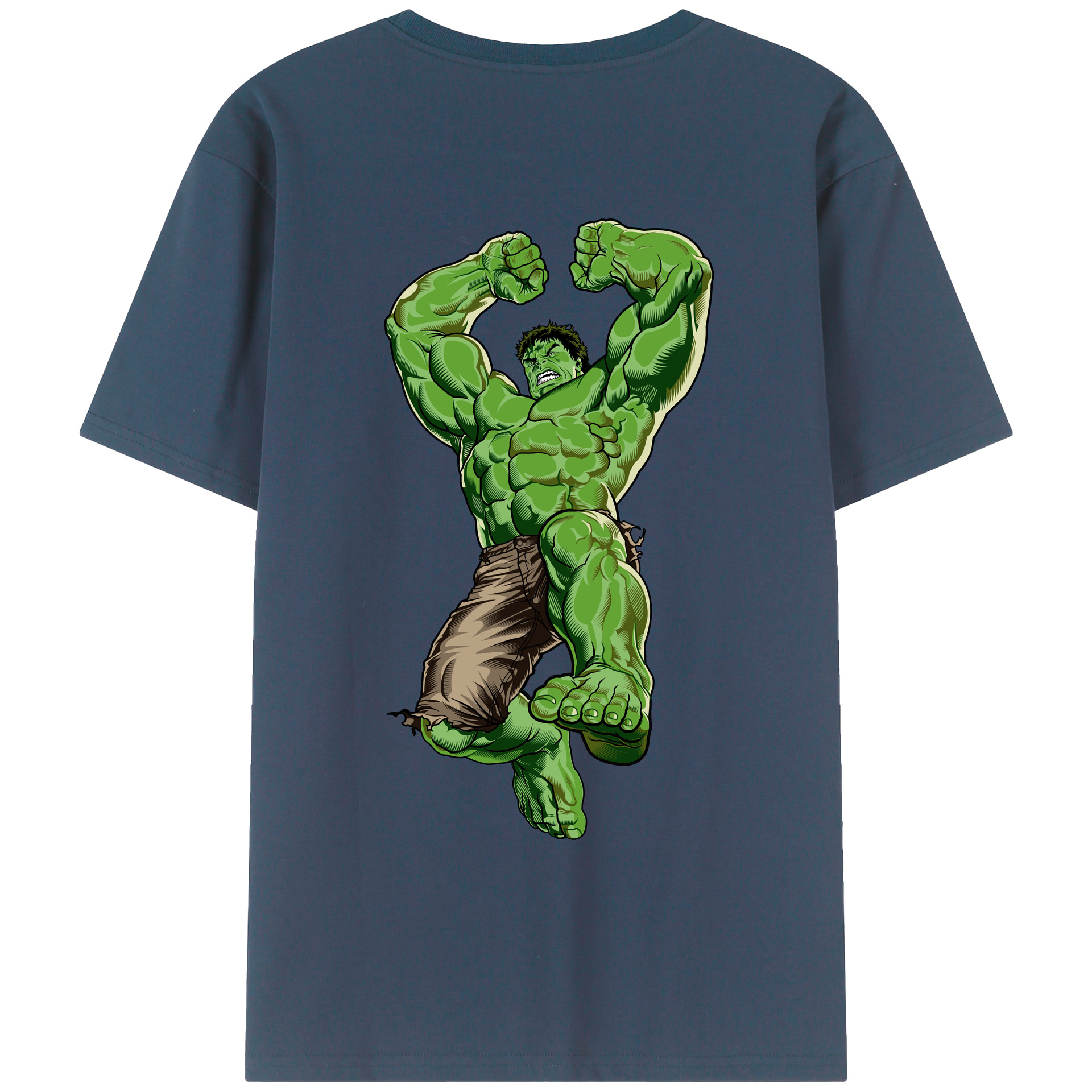 （画像用） アベンジャーズ The Avengers 綿100％ メンズ半袖Tシャツ（バックプリント） 通気性