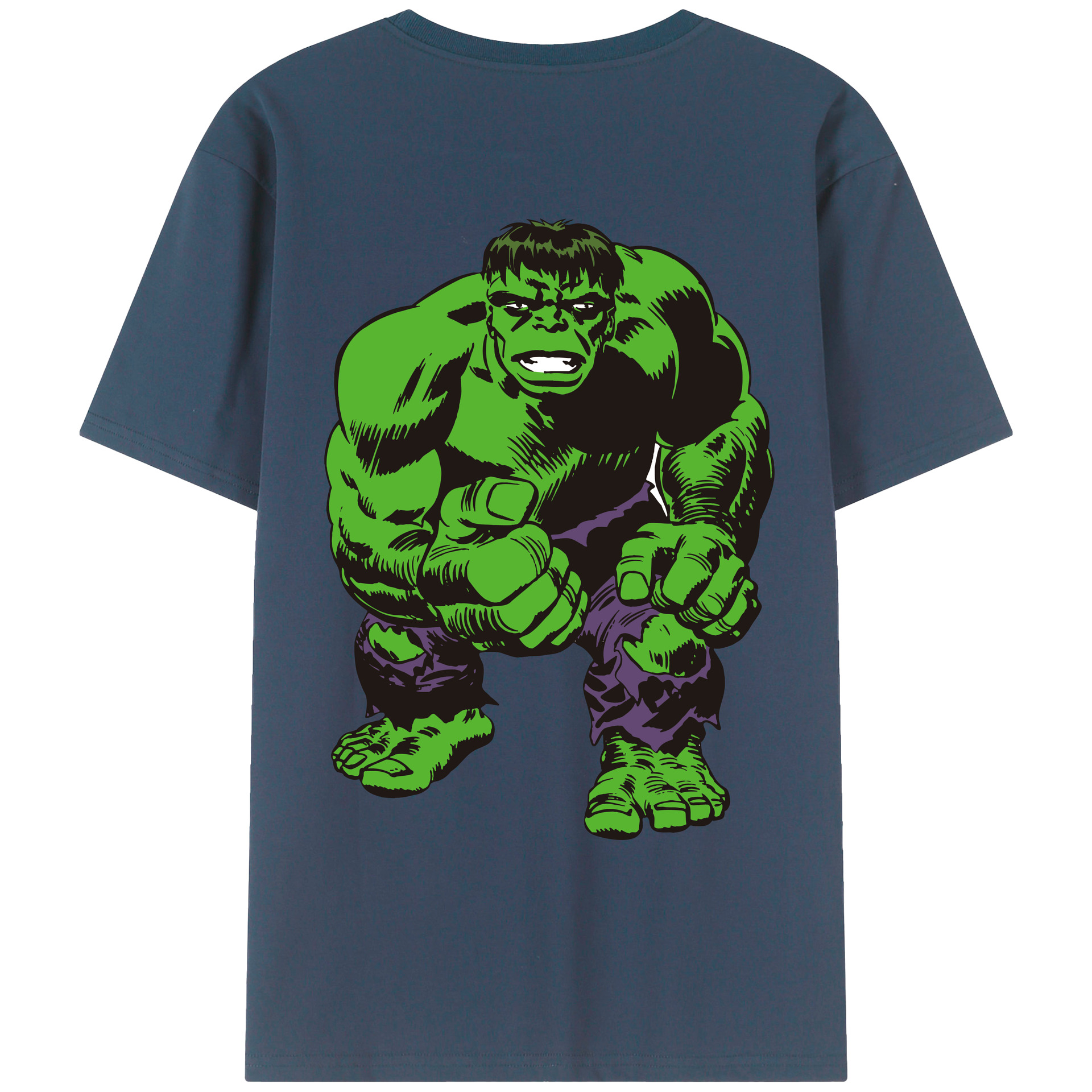 （画像用） アベンジャーズ The Avengers 綿100％ メンズ半袖Tシャツ（バックプリント） 通気性