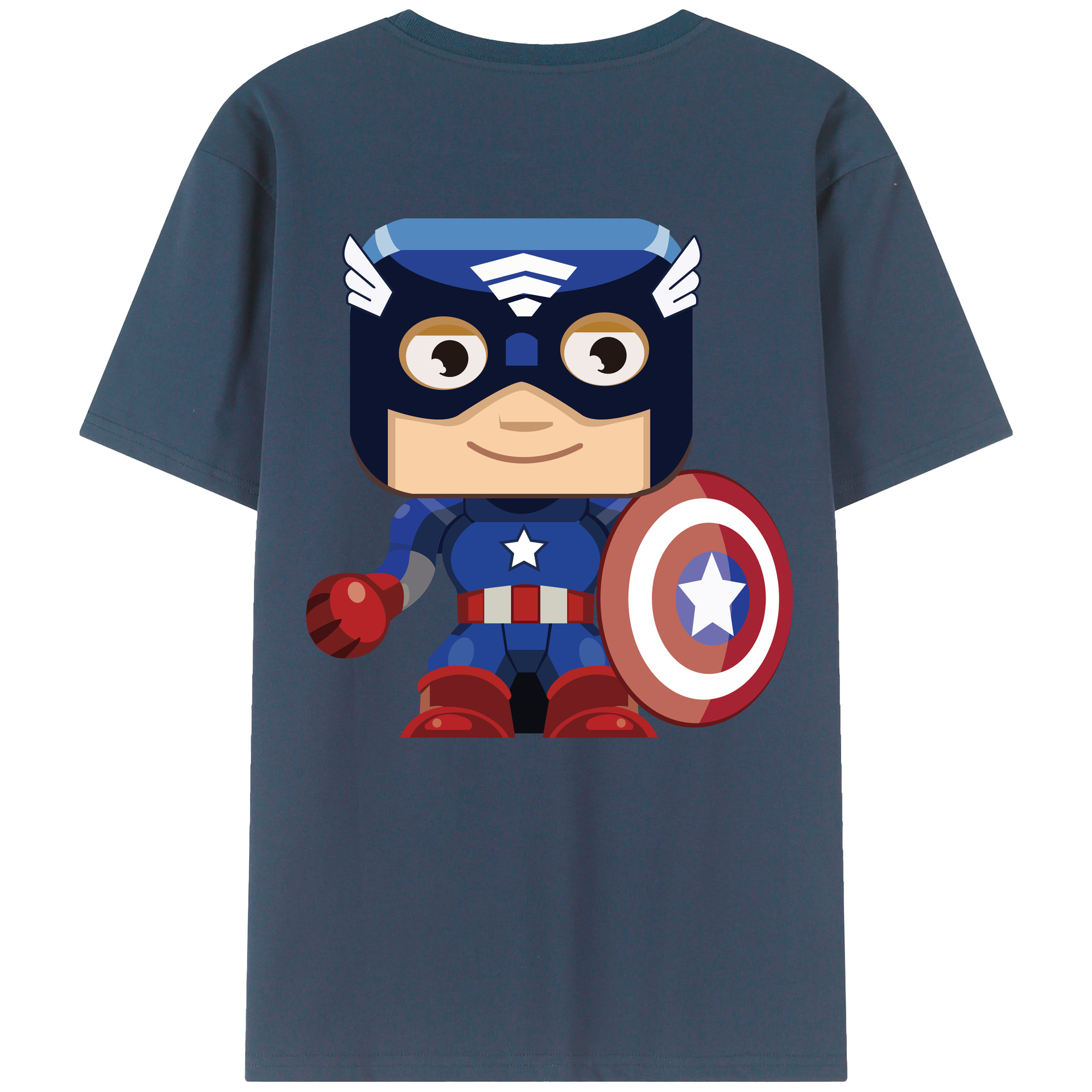 （画像用） アベンジャーズ The Avengers 綿100％ メンズ半袖Tシャツ（バックプリント） 通気性