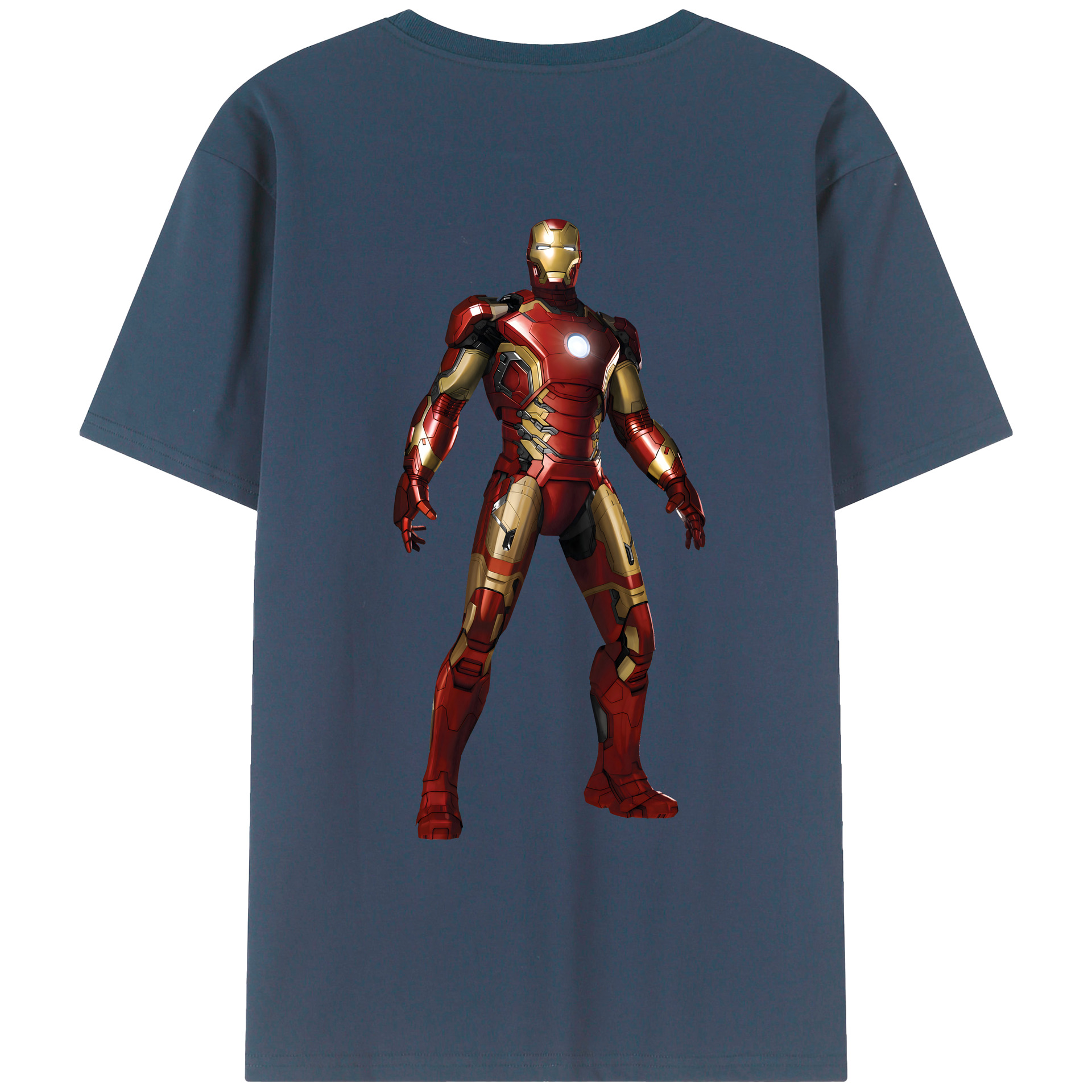 （画像用） アベンジャーズ The Avengers 綿100％ メンズ半袖Tシャツ（バックプリント） 通気性