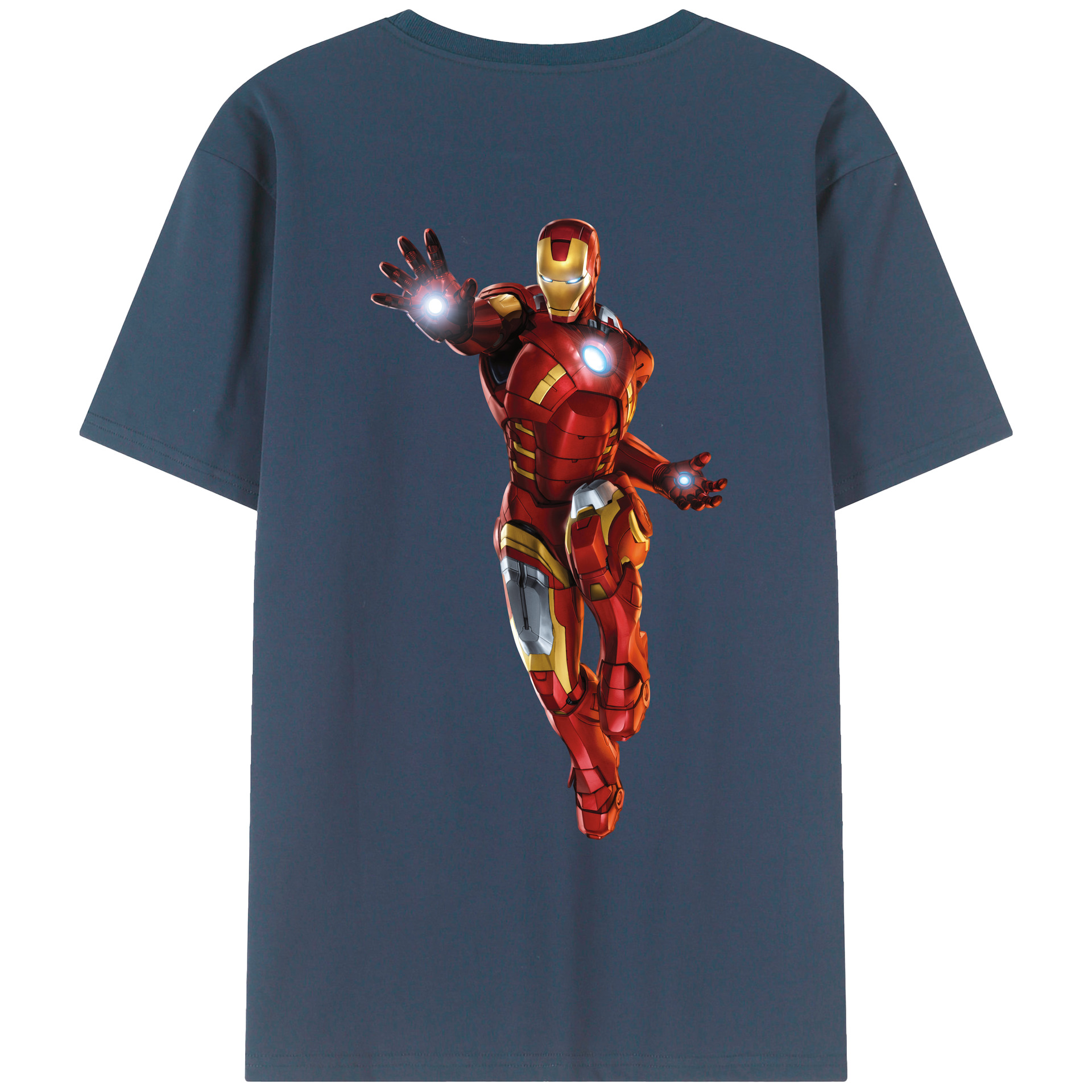 （画像用） アベンジャーズ The Avengers 綿100％ メンズ半袖Tシャツ（バックプリント） 通気性