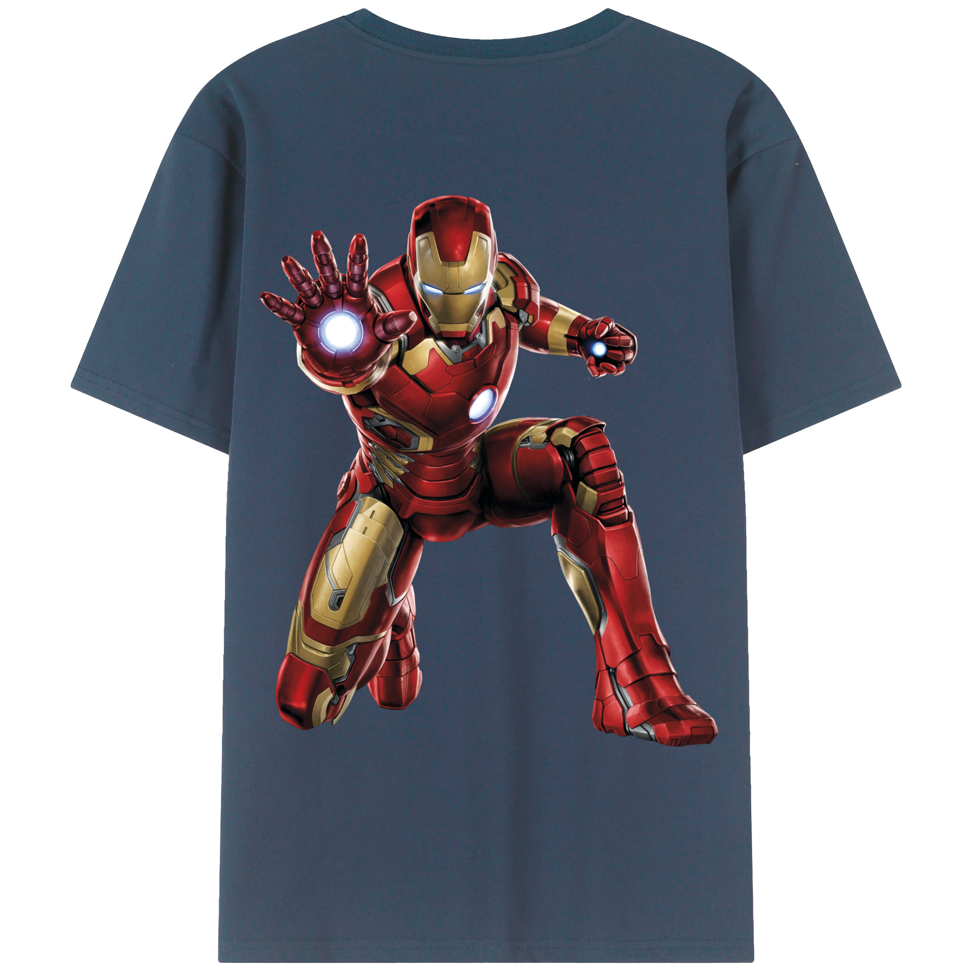 （画像用） アベンジャーズ The Avengers 綿100％ メンズ半袖Tシャツ（バックプリント） 通気性