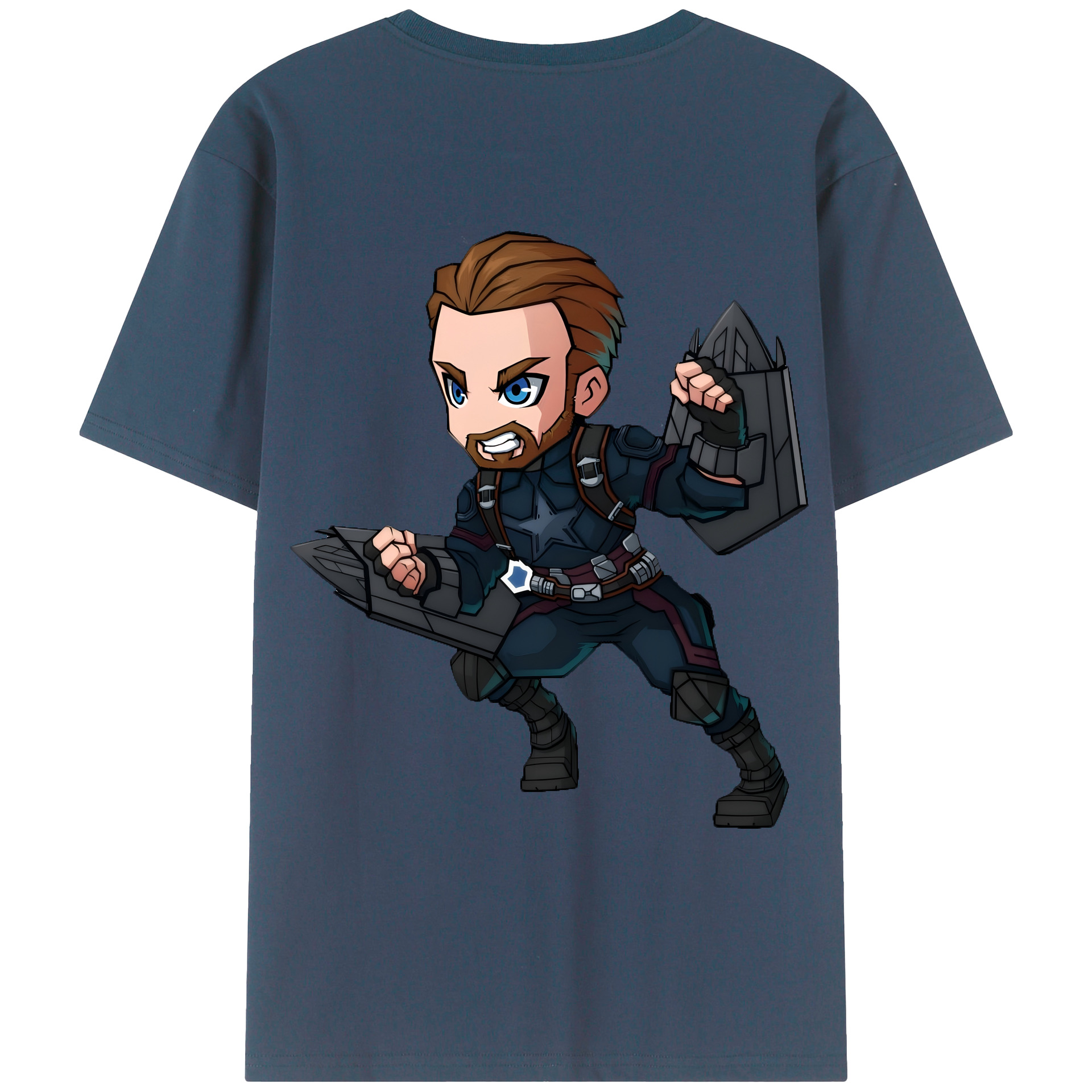 （画像用） アベンジャーズ The Avengers 綿100％ メンズ半袖Tシャツ（バックプリント） 通気性