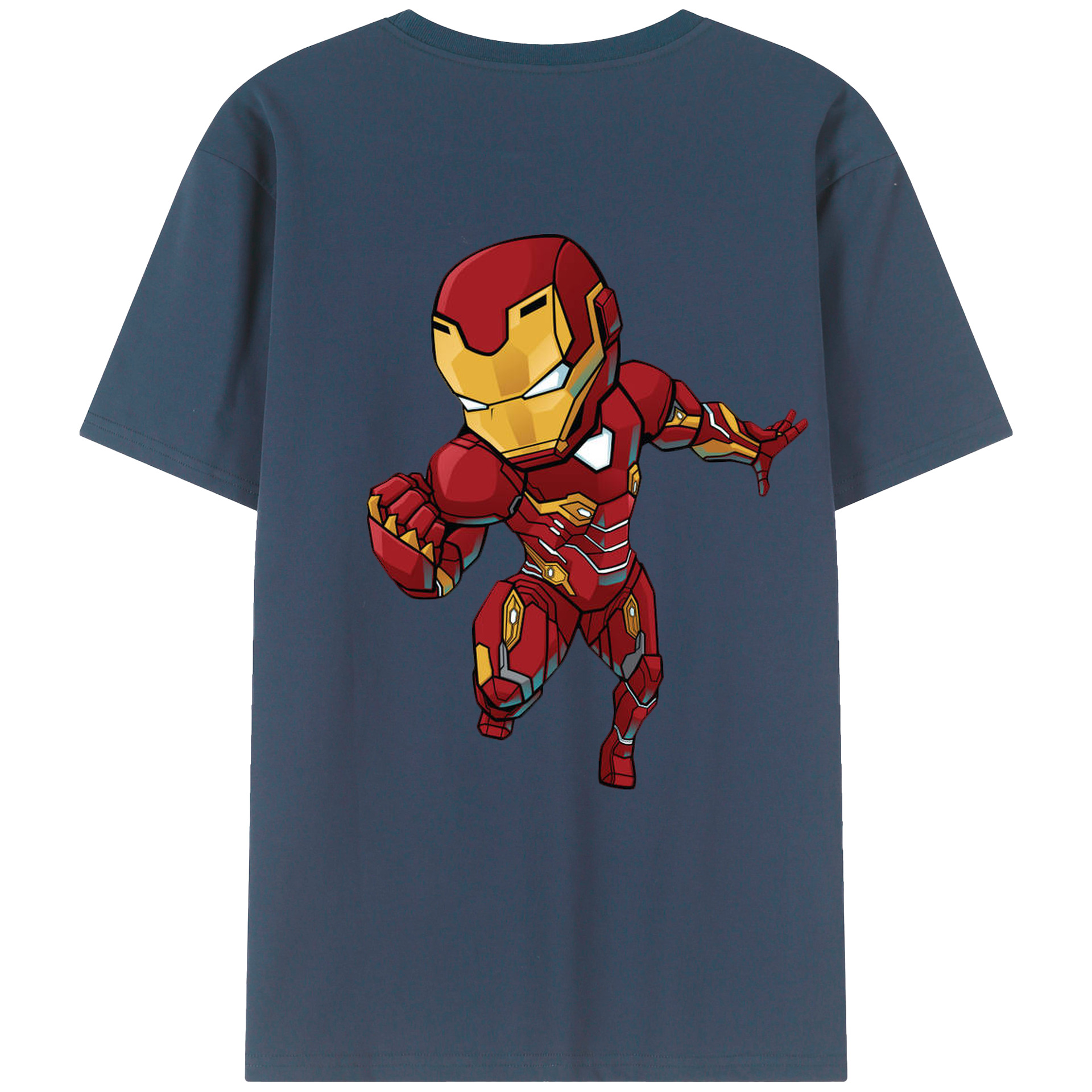 （画像用） アベンジャーズ The Avengers 綿100％ メンズ半袖Tシャツ（バックプリント） 通気性