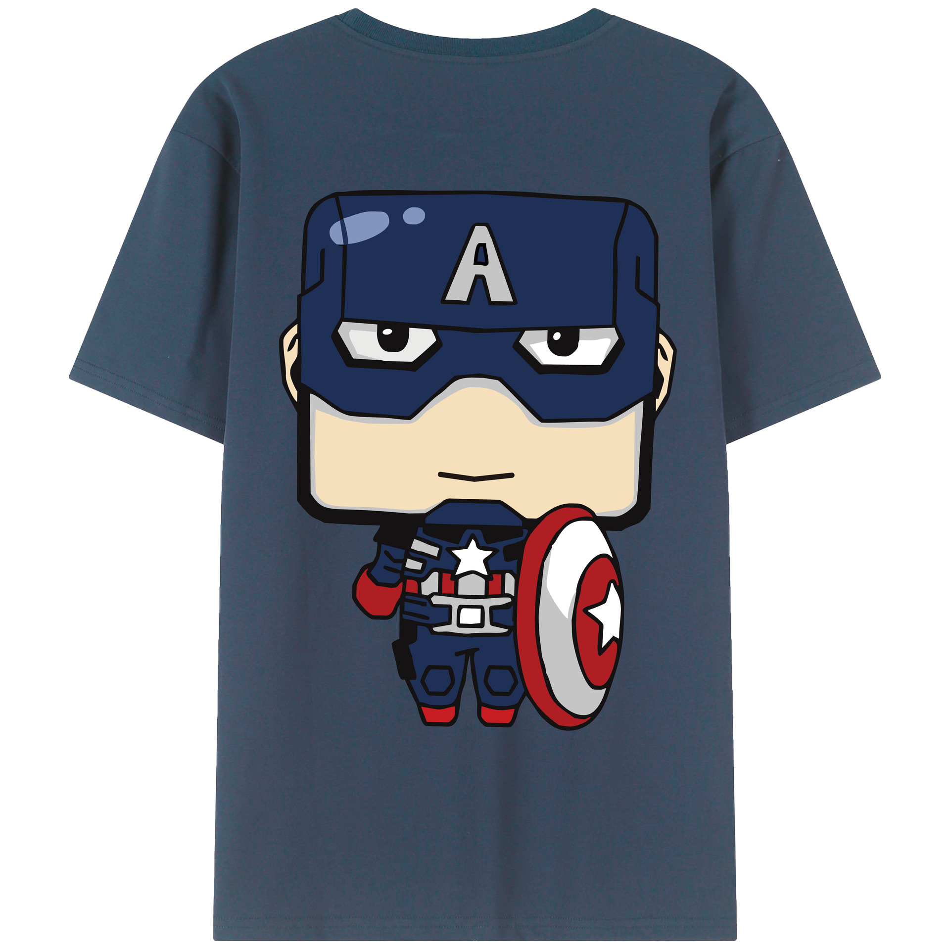 （画像用） アベンジャーズ The Avengers 綿100％ メンズ半袖Tシャツ（バックプリント） 通気性