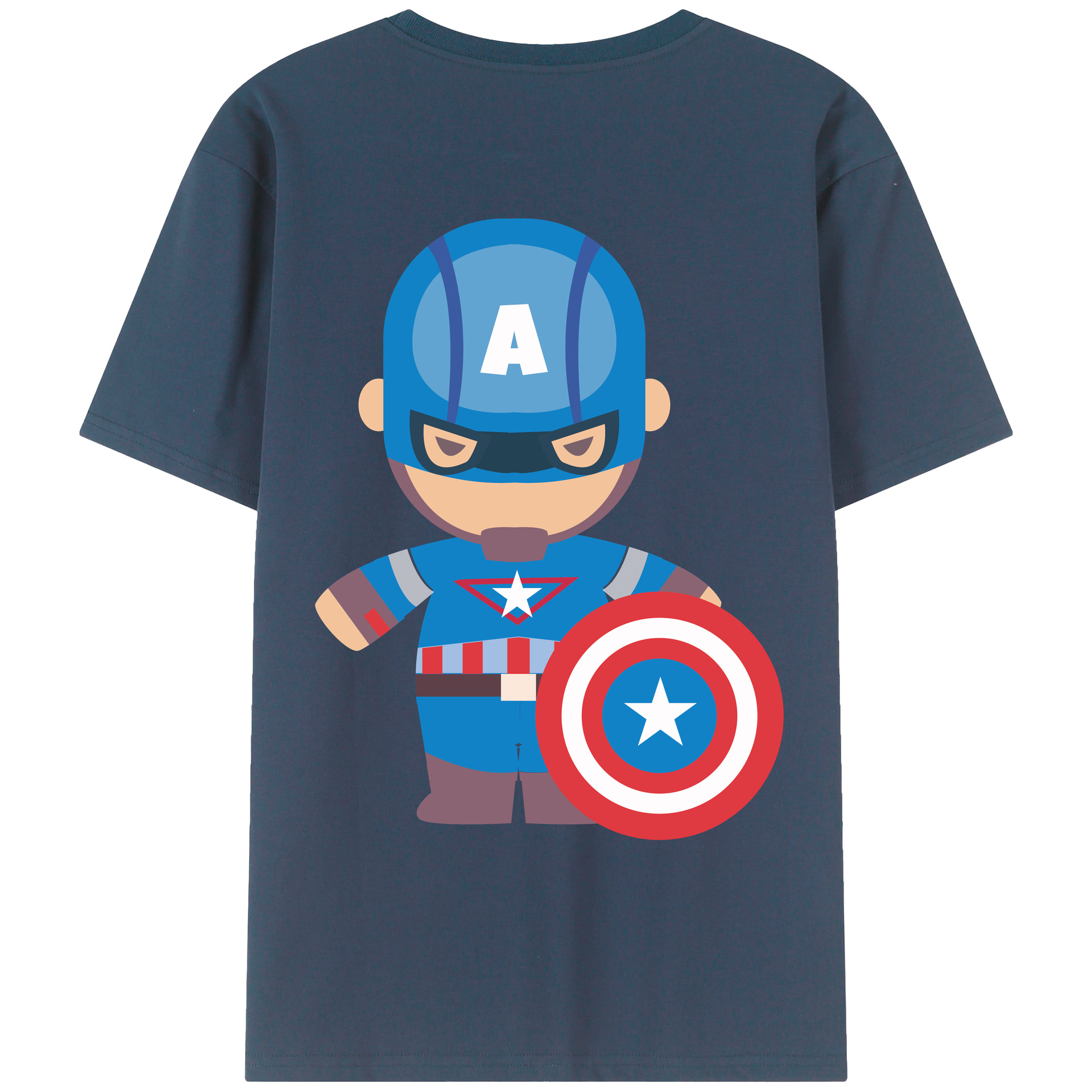 （画像用） アベンジャーズ The Avengers 綿100％ メンズ半袖Tシャツ（バックプリント） 通気性