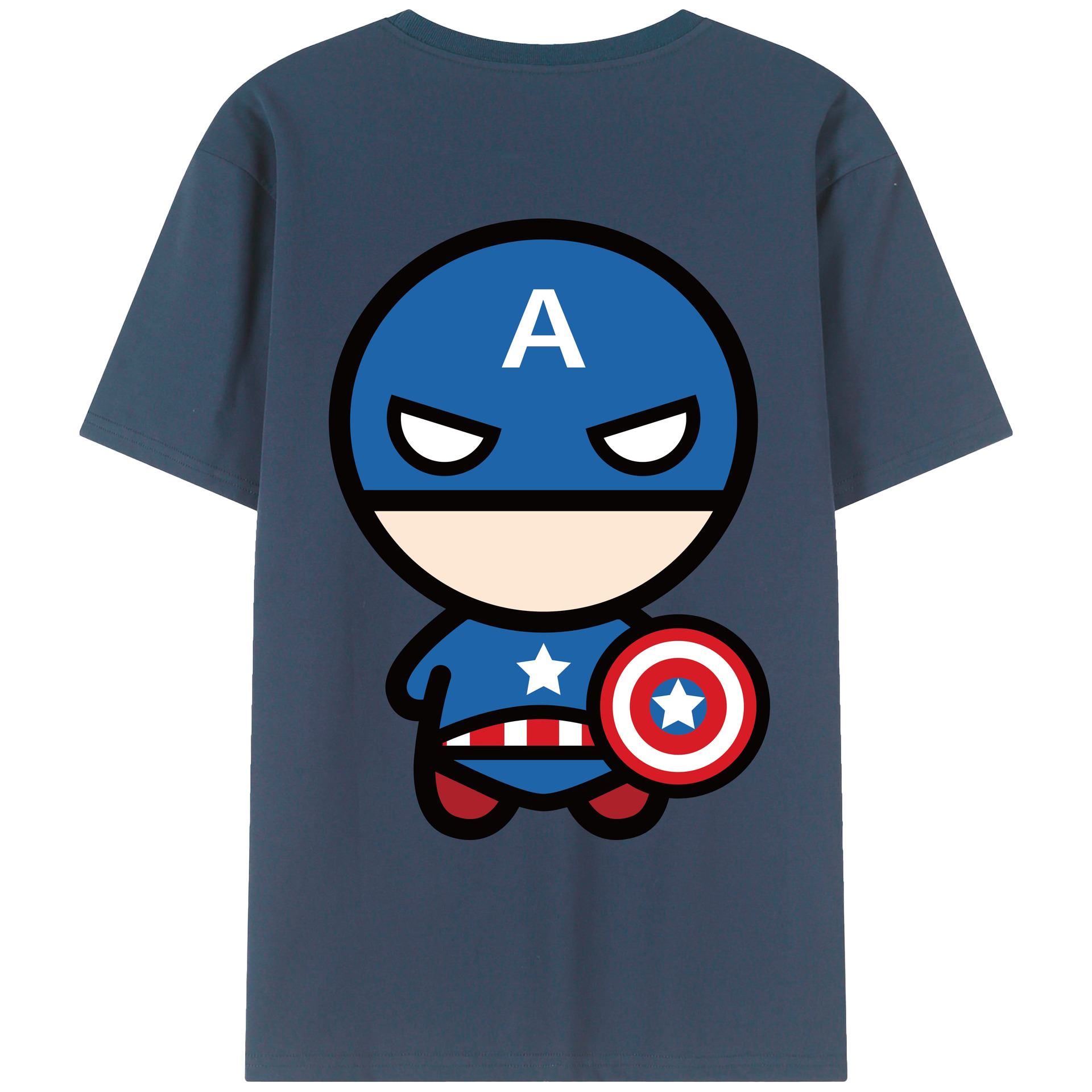 （画像用） アベンジャーズ The Avengers 綿100％ メンズ半袖Tシャツ（バックプリント） 通気性