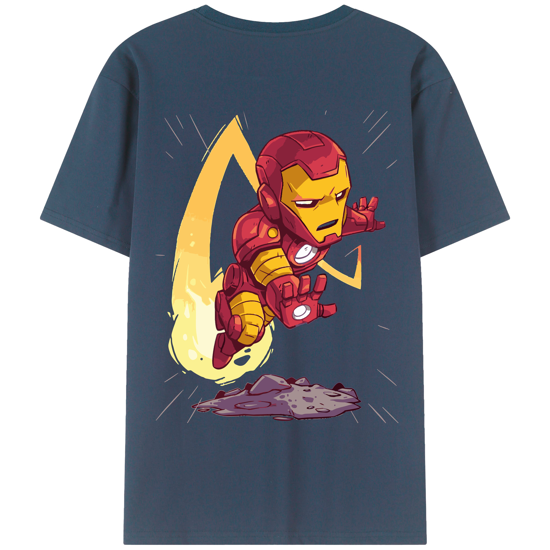 （画像用） アベンジャーズ The Avengers 綿100％ メンズ半袖Tシャツ（バックプリント） 通気性