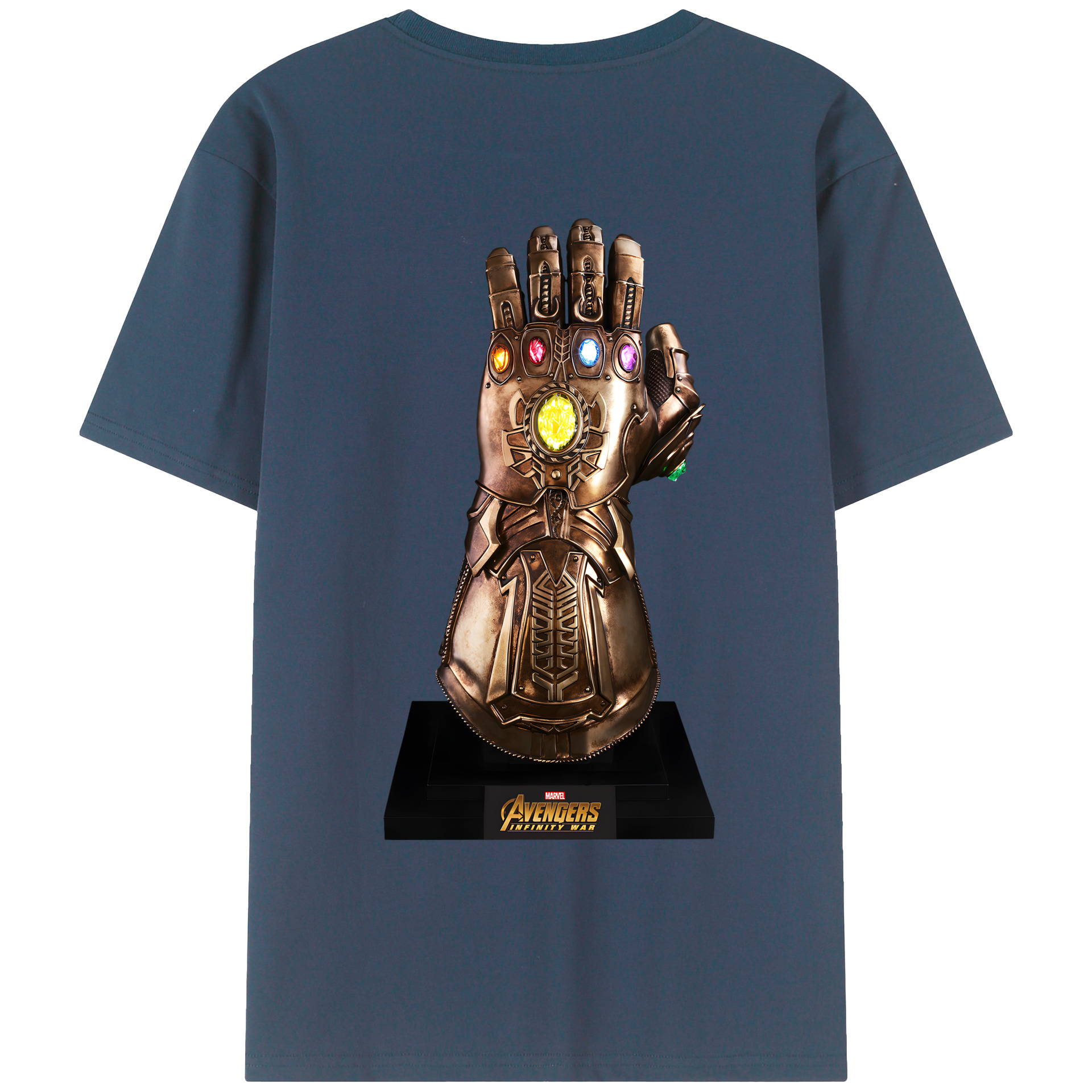 （画像用） アベンジャーズ The Avengers 綿100％ メンズ半袖Tシャツ（バックプリント） 通気性