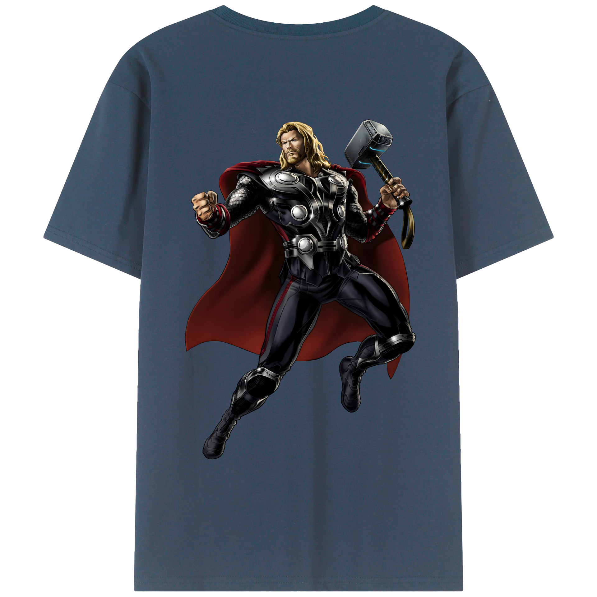 （画像用） アベンジャーズ The Avengers 綿100％ メンズ半袖Tシャツ（バックプリント） 通気性
