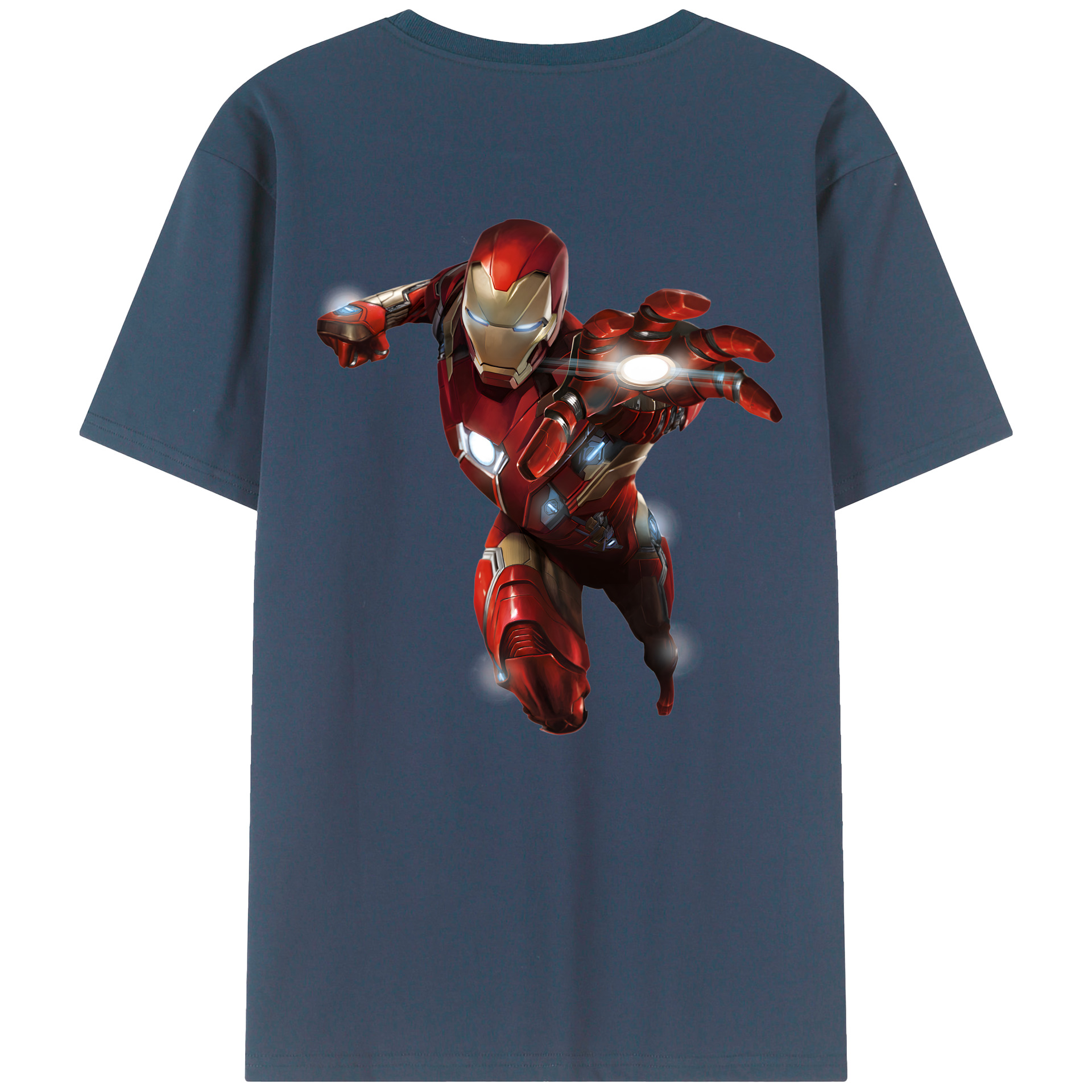 （画像用） アベンジャーズ The Avengers 綿100％ メンズ半袖Tシャツ（バックプリント） 通気性