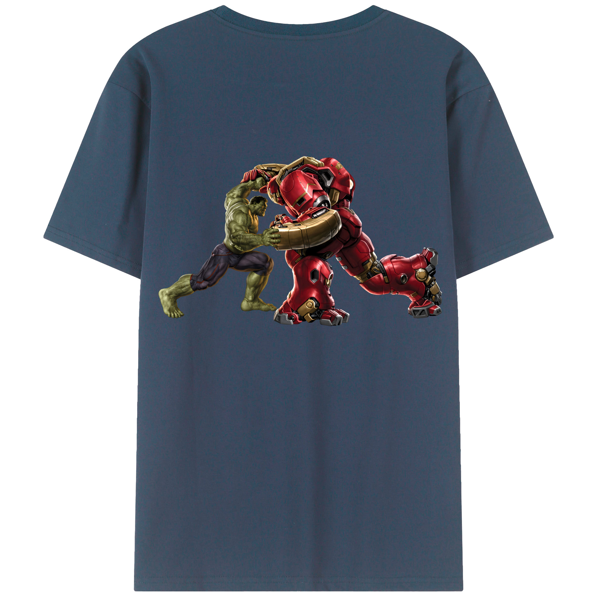 （画像用） アベンジャーズ The Avengers 綿100％ メンズ半袖Tシャツ（バックプリント） 通気性