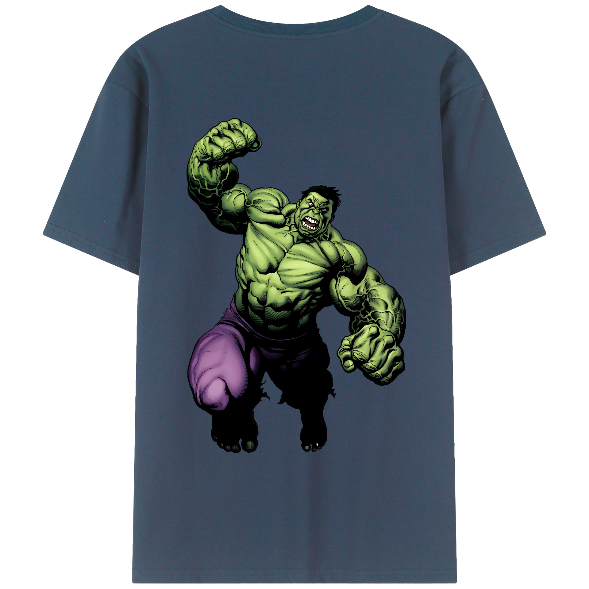 （画像用） アベンジャーズ The Avengers 綿100％ メンズ半袖Tシャツ（バックプリント） 通気性