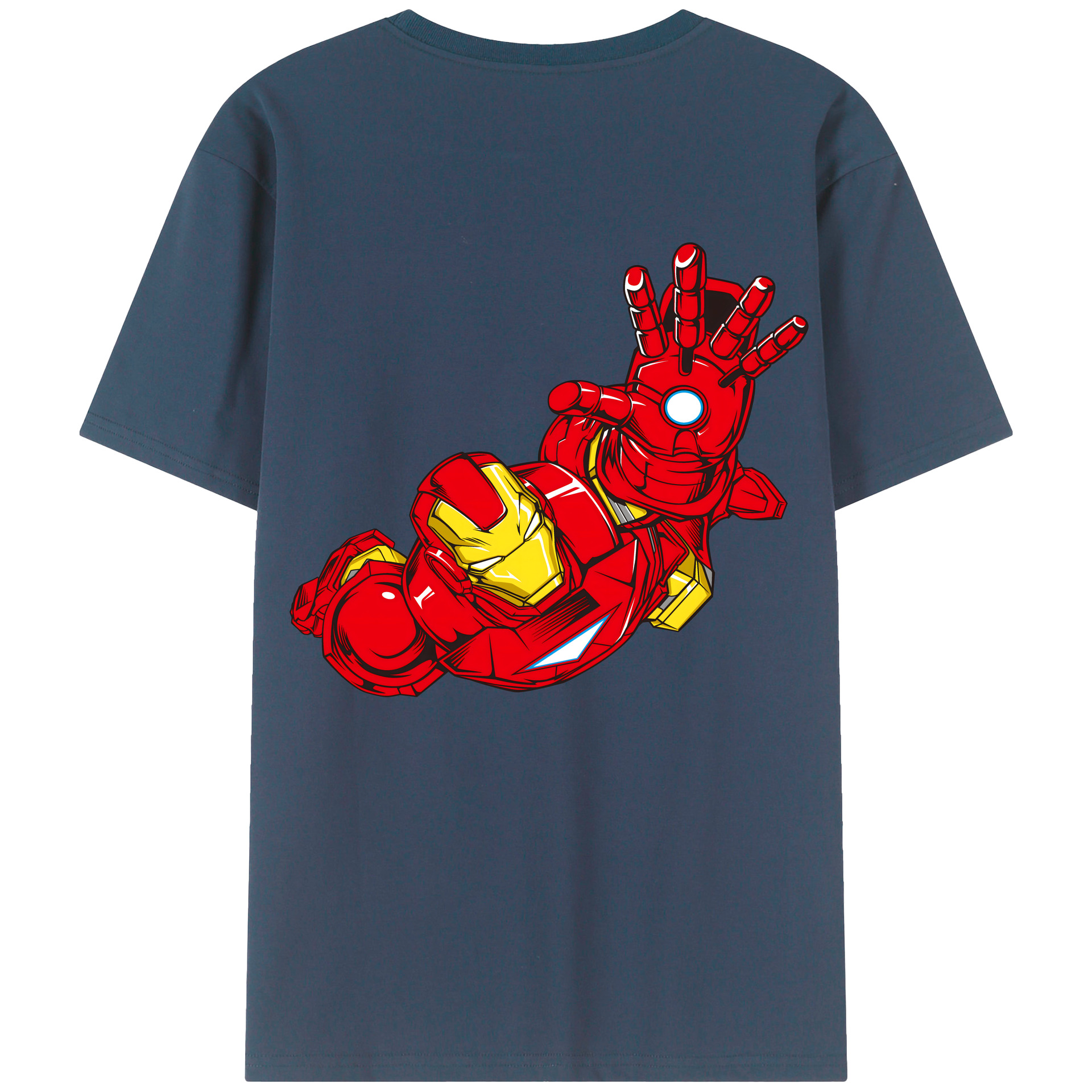（画像用） アベンジャーズ The Avengers 綿100％ メンズ半袖Tシャツ（バックプリント） 通気性