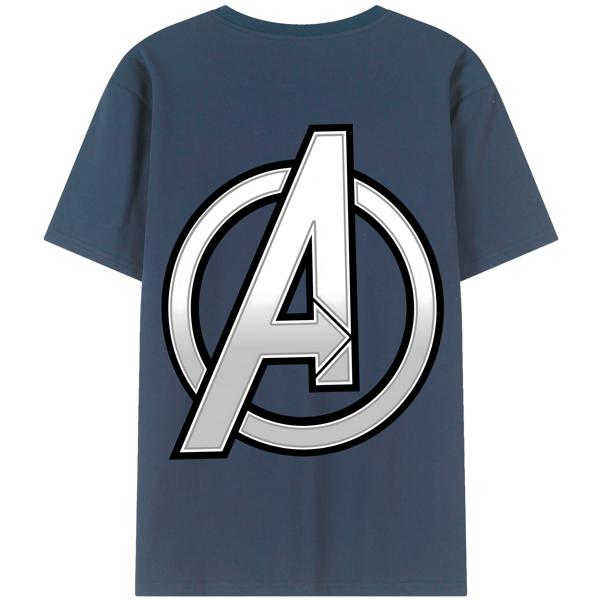 （画像用） アベンジャーズ The Avengers 綿100％ メンズ半袖Tシャツ（バックプリント） 通気性