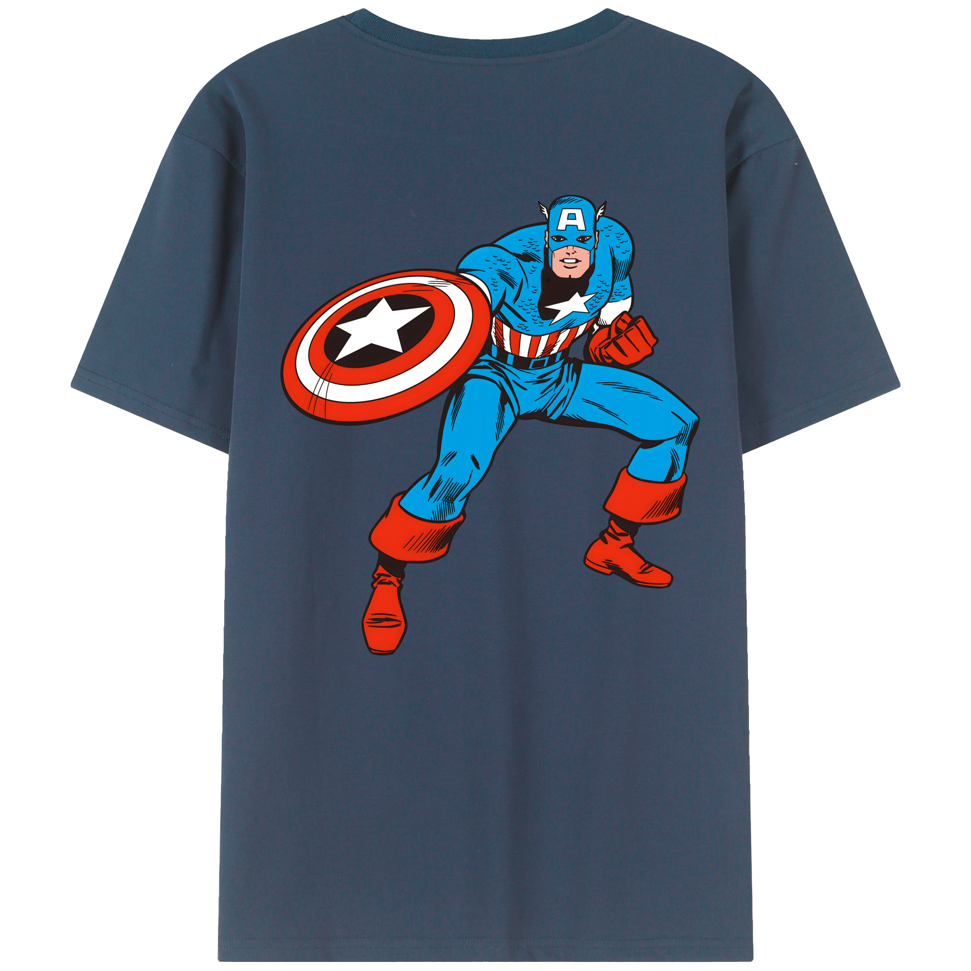 （画像用） アベンジャーズ The Avengers 綿100％ メンズ半袖Tシャツ（バックプリント） 通気性