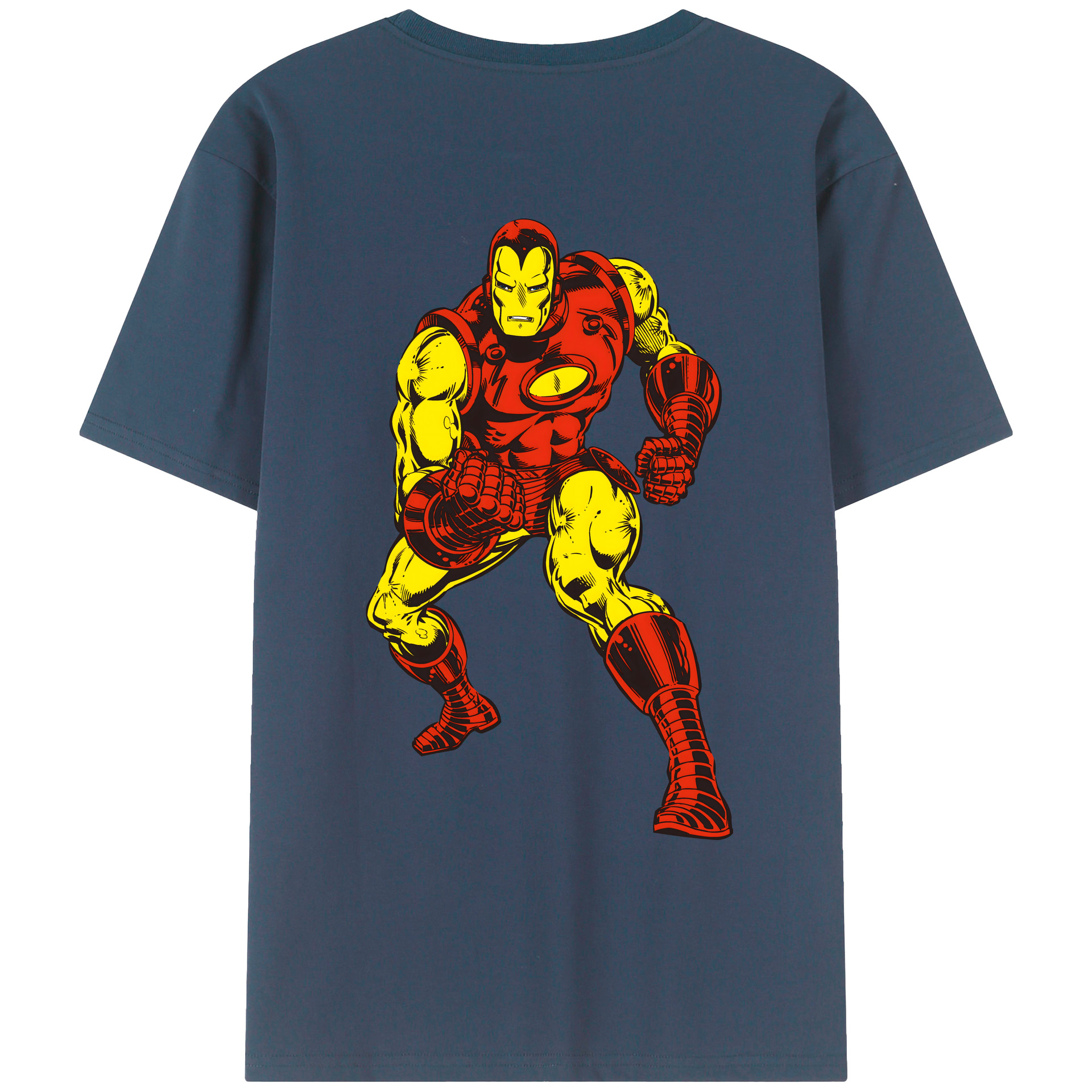 （画像用） アベンジャーズ The Avengers 綿100％ メンズ半袖Tシャツ（バックプリント） 通気性