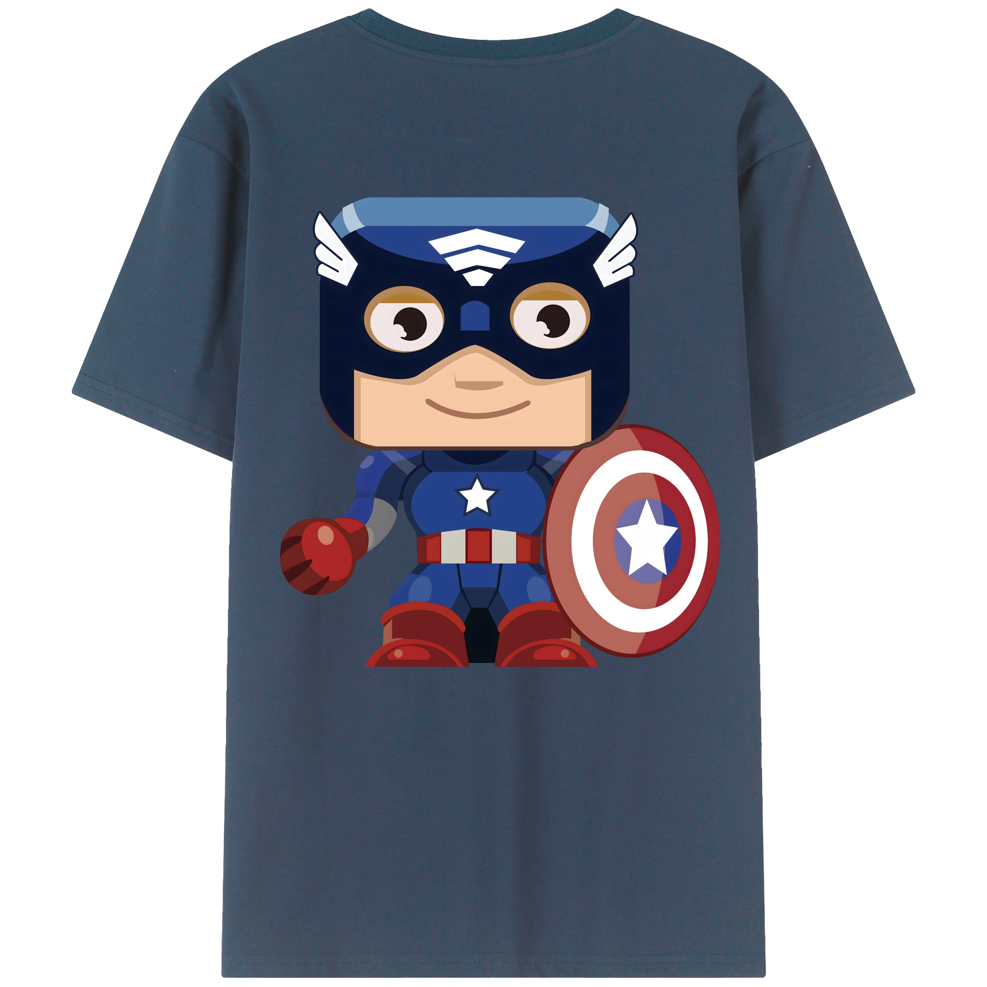 （画像用） アベンジャーズ The Avengers 綿100％ メンズ半袖Tシャツ（バックプリント） 通気性