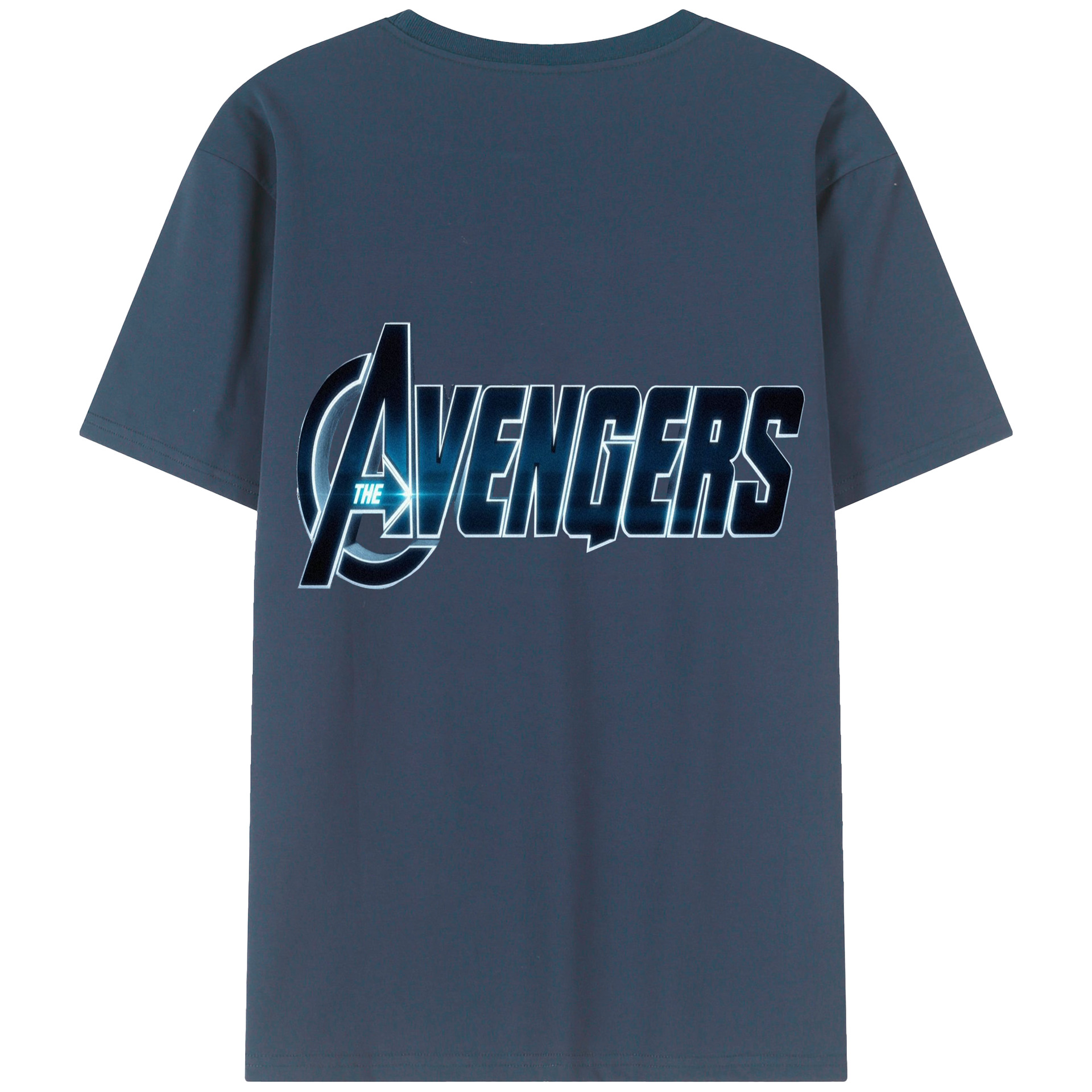 （画像用） アベンジャーズ The Avengers 綿100％ メンズ半袖Tシャツ（バックプリント） 通気性