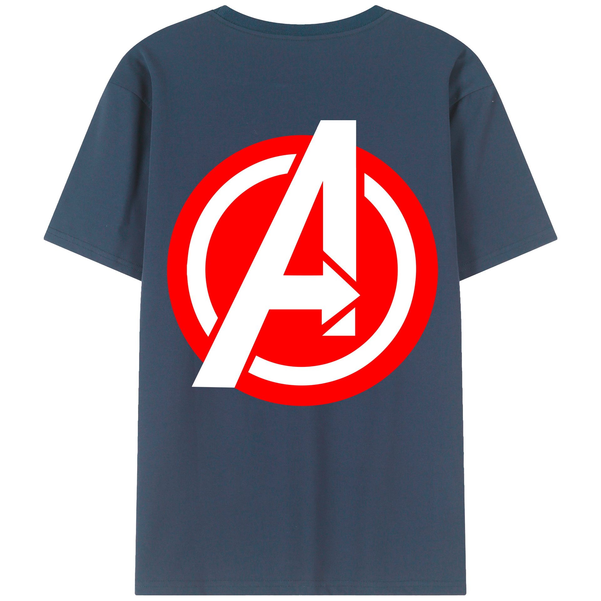 （画像用） アベンジャーズ The Avengers 綿100％ メンズ半袖Tシャツ（バックプリント） 通気性