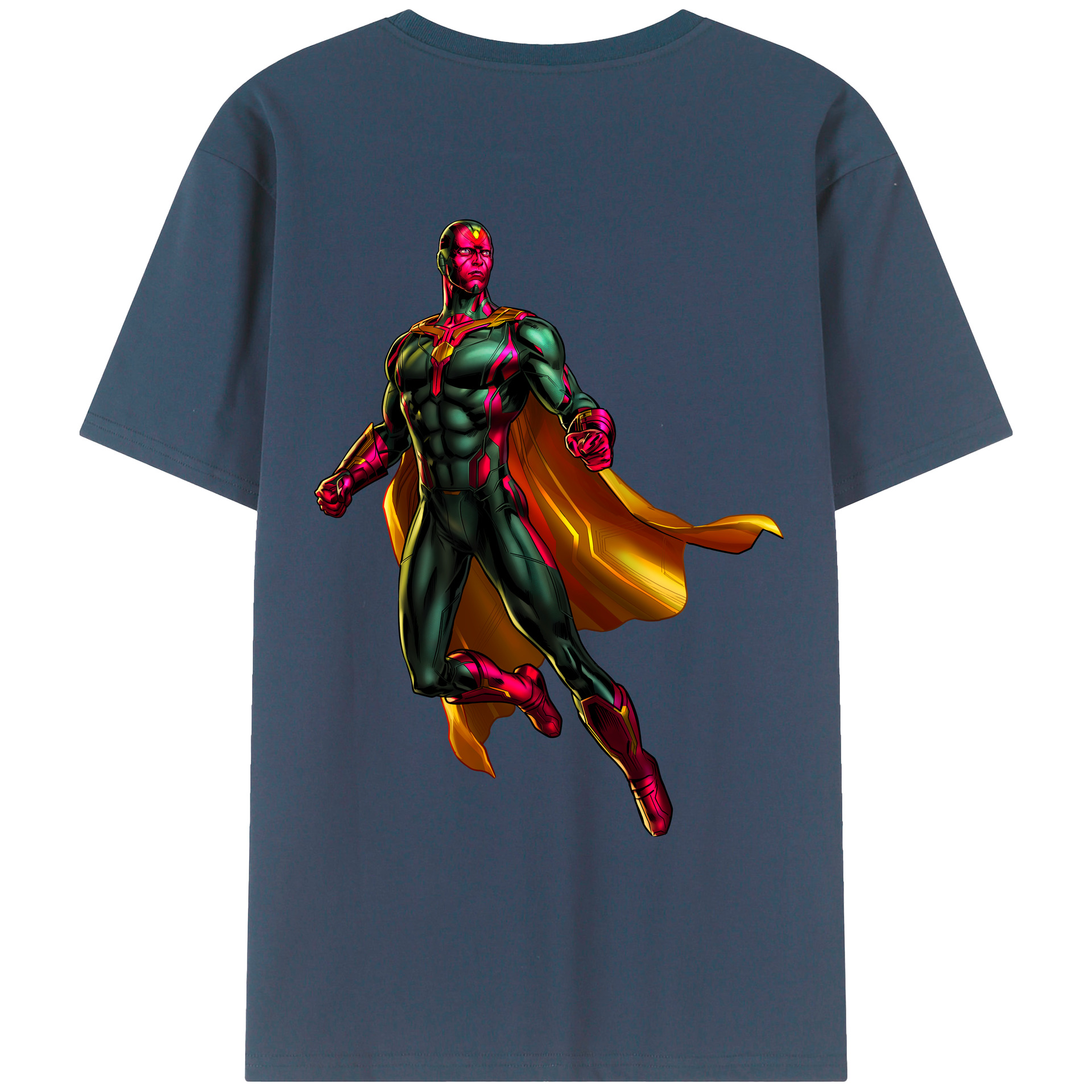 （画像用） アベンジャーズ The Avengers 綿100％ メンズ半袖Tシャツ（バックプリント） 通気性