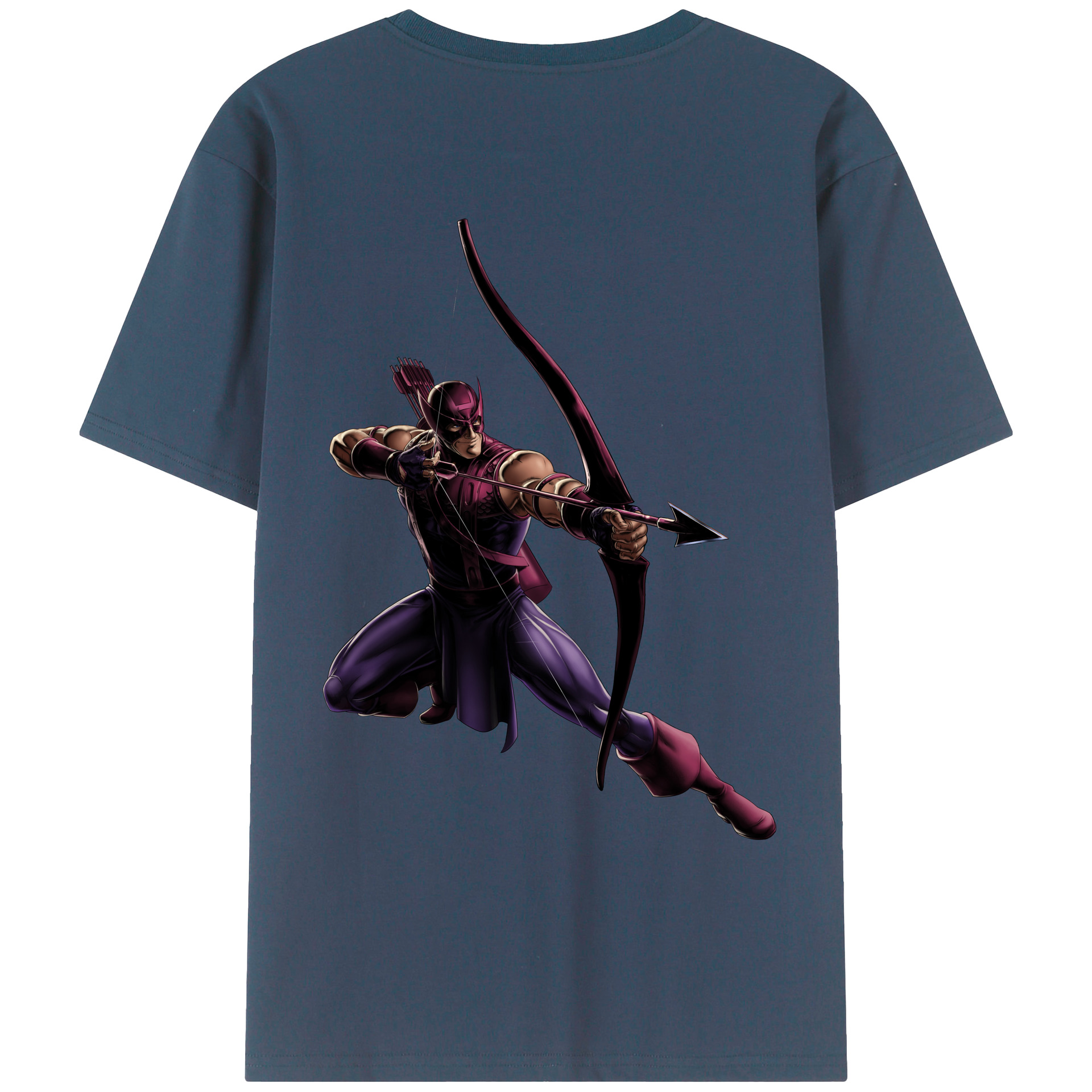（画像用） アベンジャーズ The Avengers 綿100％ メンズ半袖Tシャツ（バックプリント） 通気性