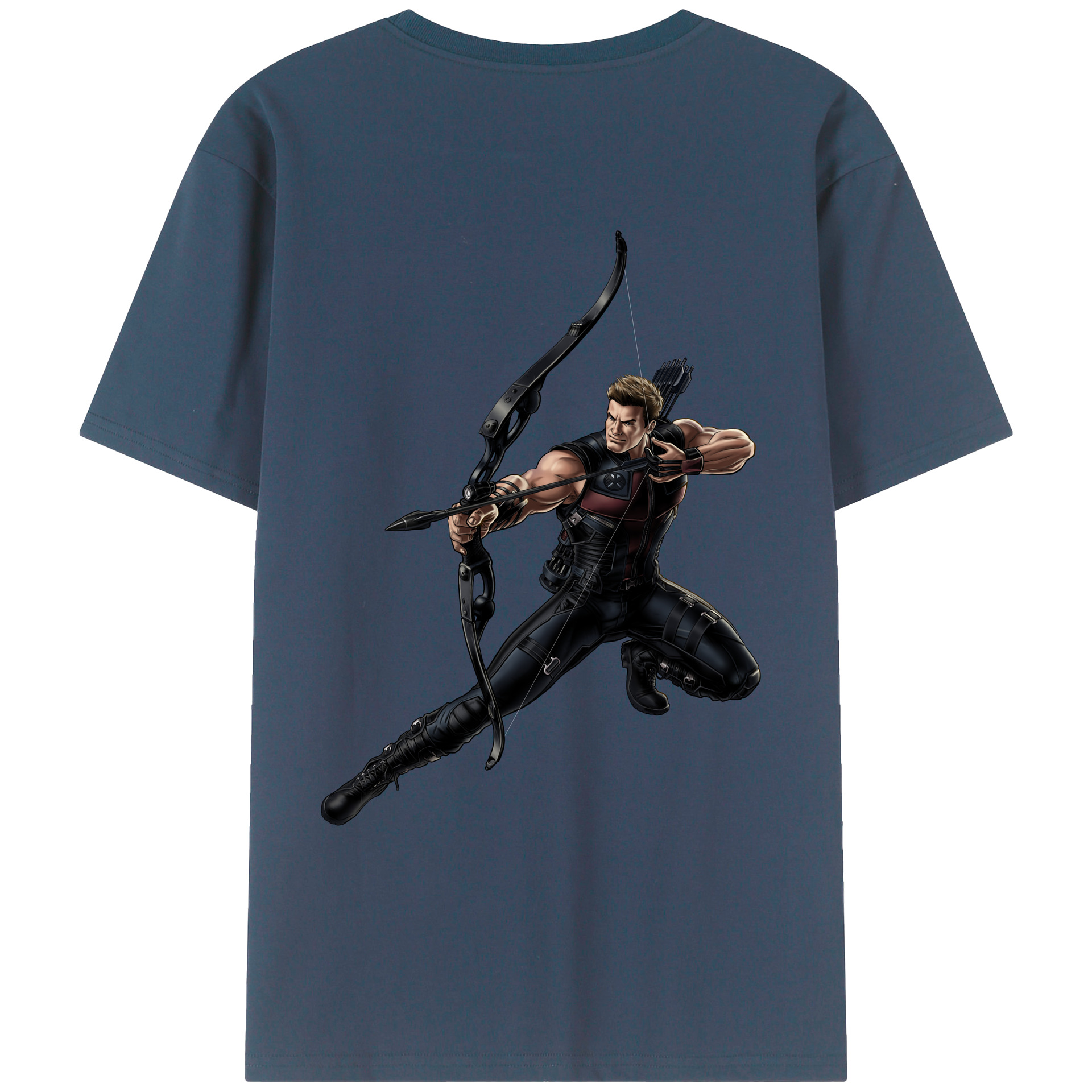 （画像用） アベンジャーズ The Avengers 綿100％ メンズ半袖Tシャツ（バックプリント） 通気性