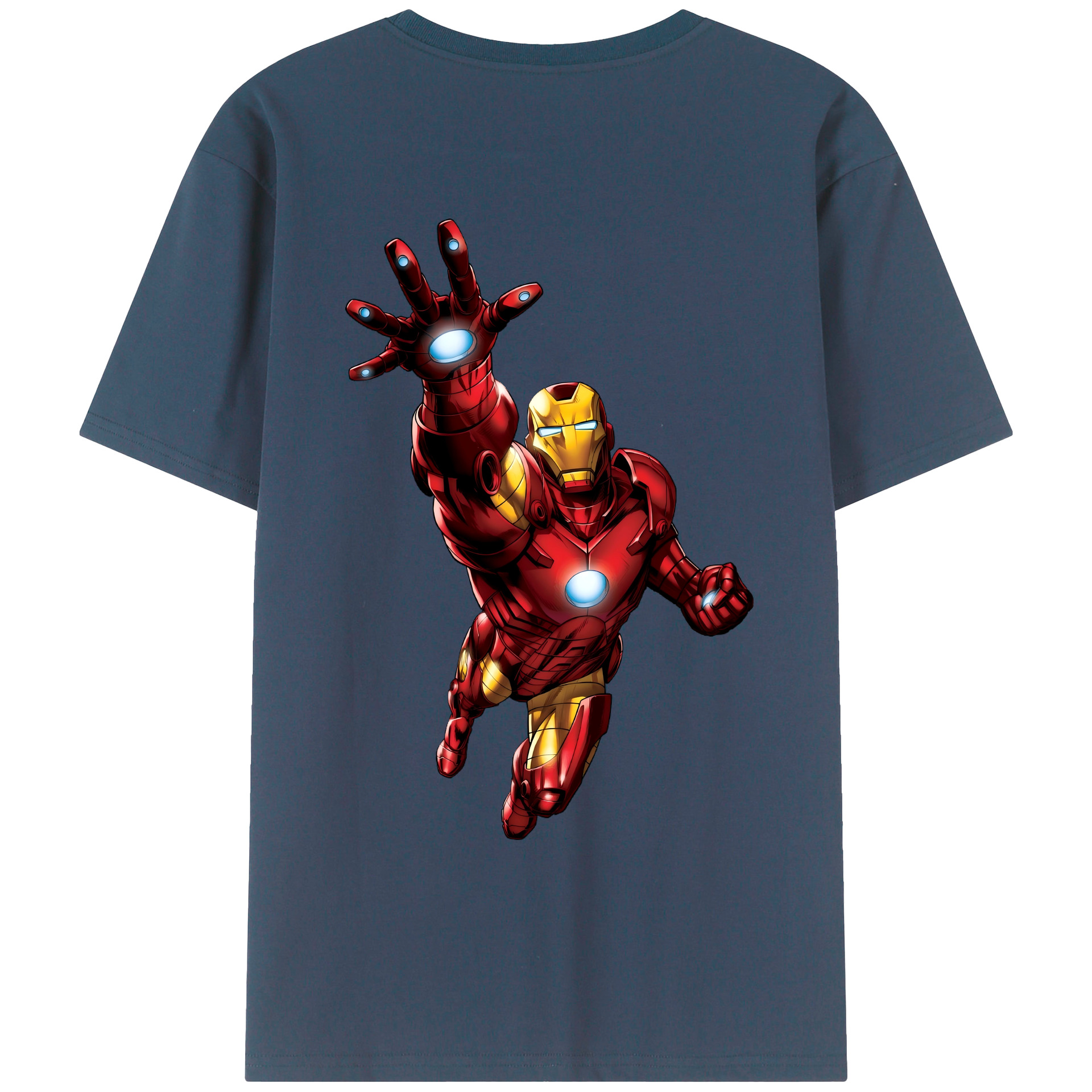 （画像用） アベンジャーズ The Avengers 綿100％ メンズ半袖Tシャツ（バックプリント） 通気性