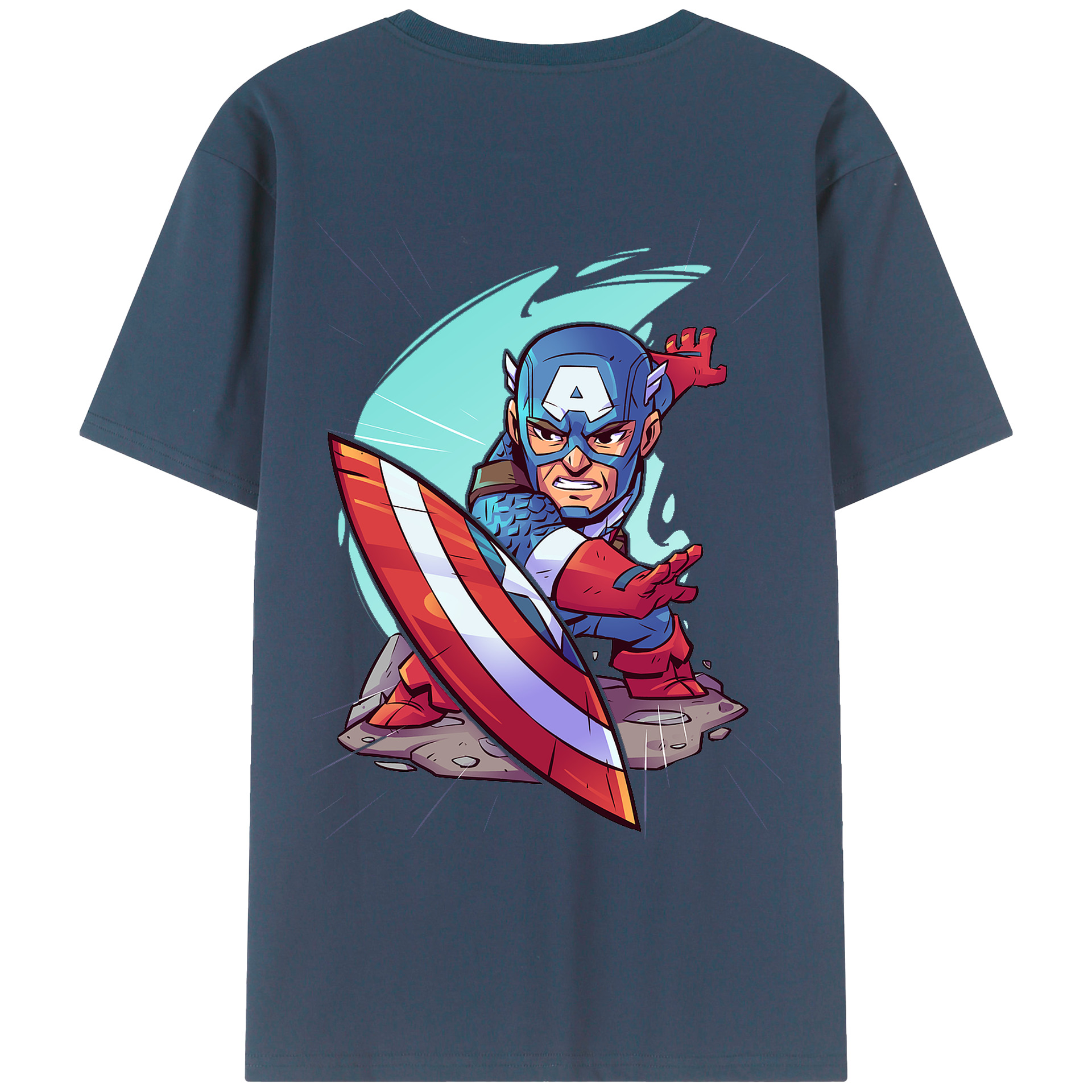 （画像用） アベンジャーズ The Avengers 綿100％ メンズ半袖Tシャツ（バックプリント） 通気性