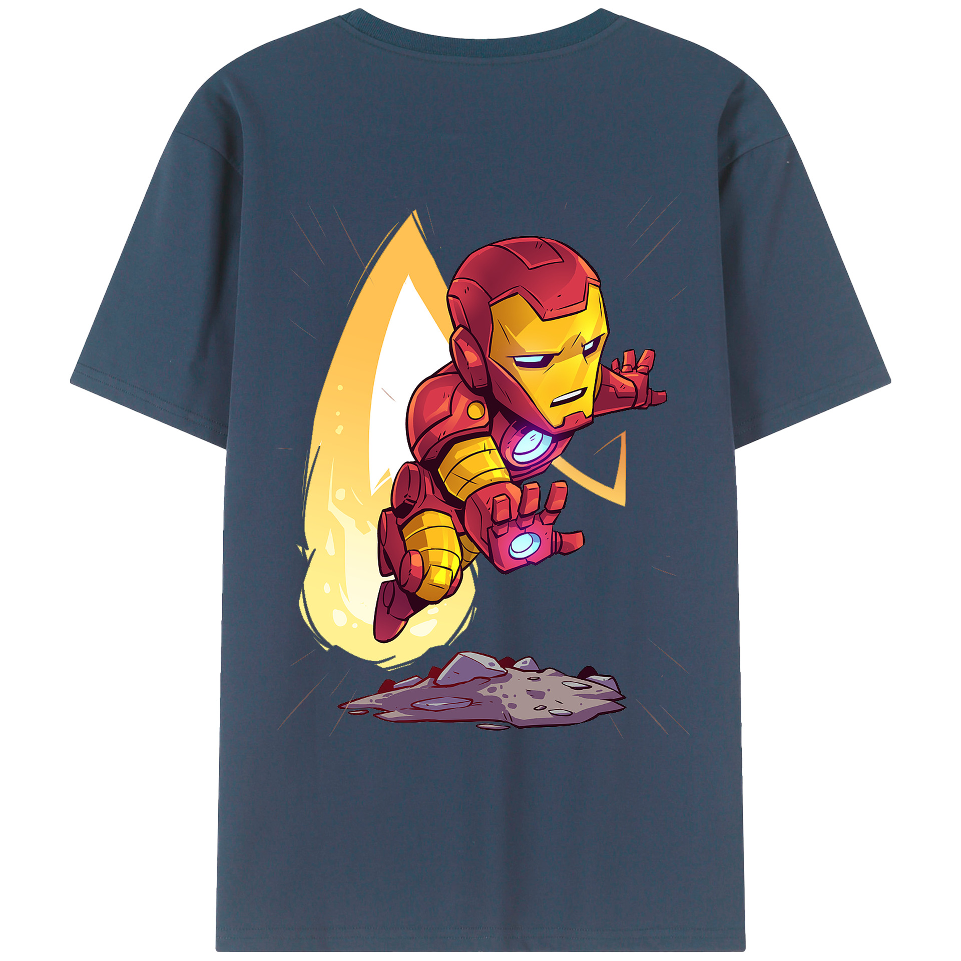 （画像用） アベンジャーズ The Avengers 綿100％ メンズ半袖Tシャツ（バックプリント） 通気性