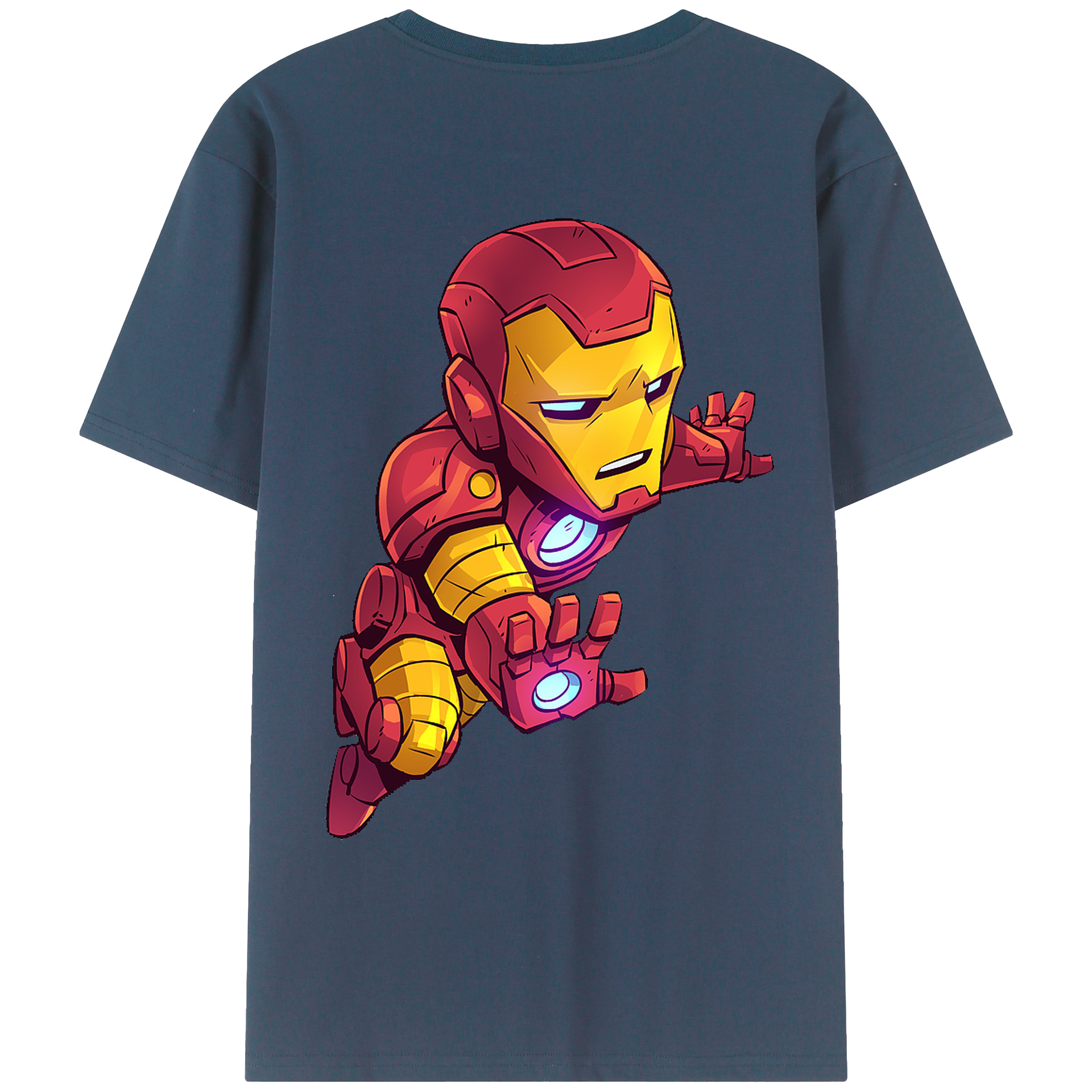 （画像用） アベンジャーズ The Avengers 綿100％ メンズ半袖Tシャツ（バックプリント） 通気性