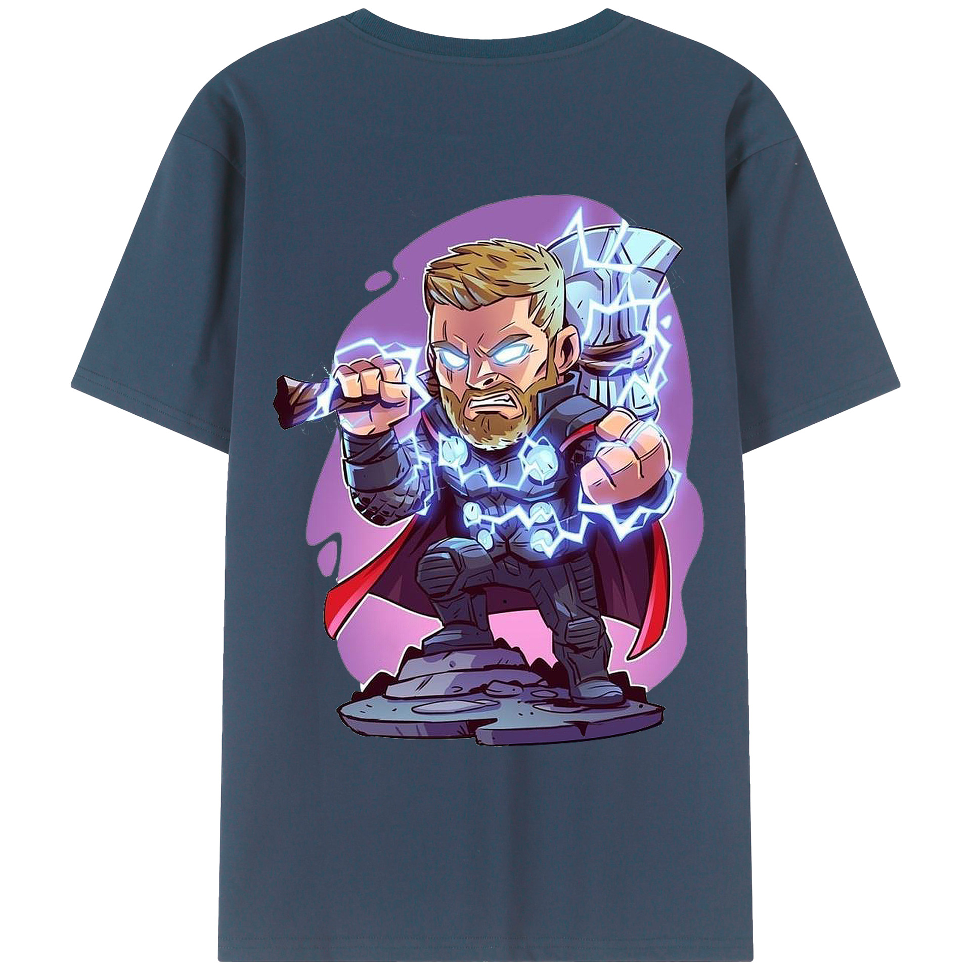 （画像用） アベンジャーズ The Avengers 綿100％ メンズ半袖Tシャツ（バックプリント） 通気性