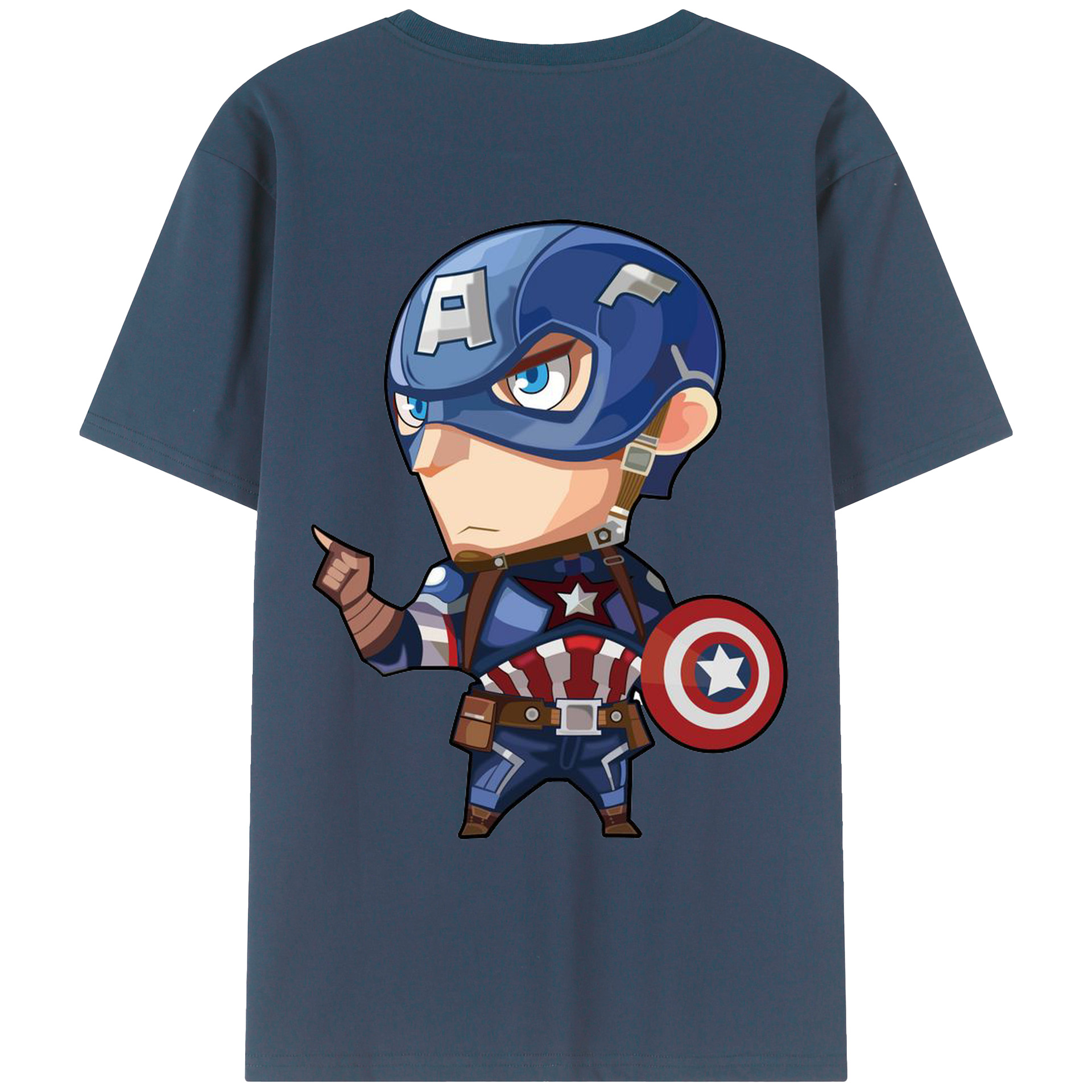 （画像用） アベンジャーズ The Avengers 綿100％ メンズ半袖Tシャツ（バックプリント） 通気性