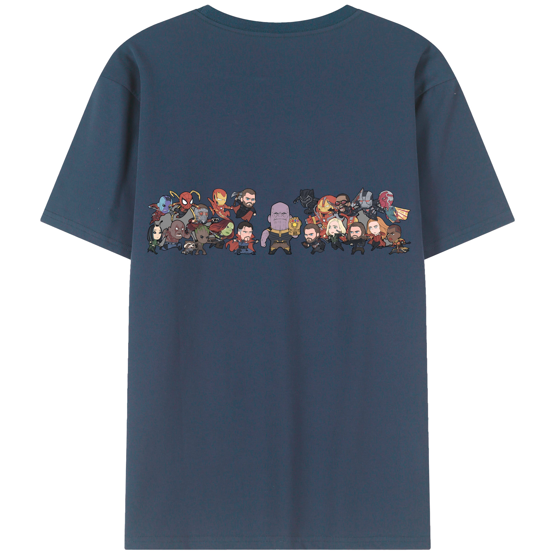 （画像用） アベンジャーズ The Avengers 綿100％ メンズ半袖Tシャツ（バックプリント） 通気性