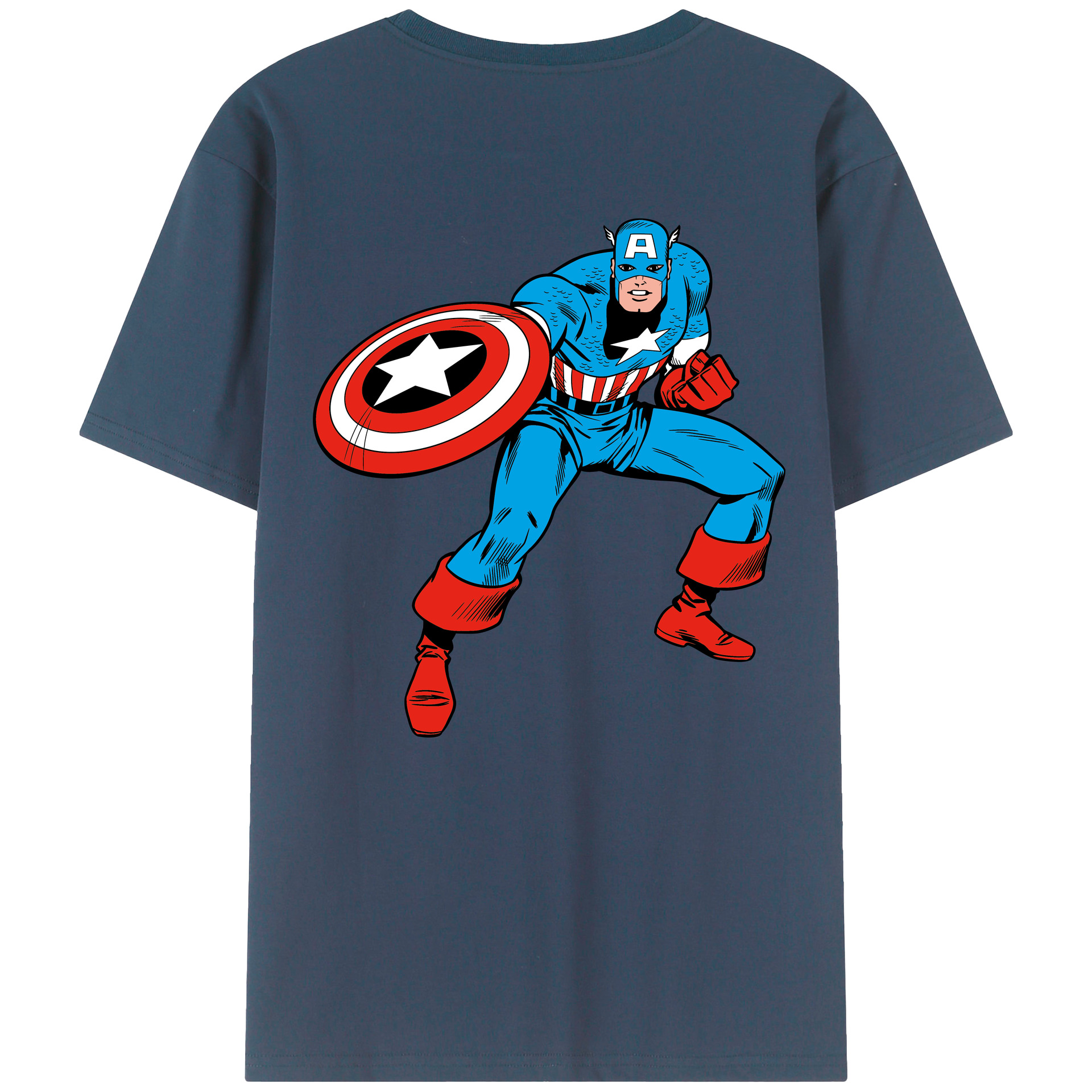 （画像用） アベンジャーズ The Avengers 綿100％ メンズ半袖Tシャツ（バックプリント） 通気性